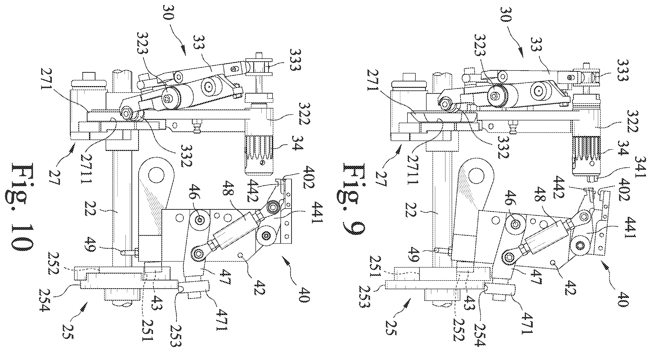 Patent US11814198 Figure 9 – Relaxation device of cardboard strapping machine