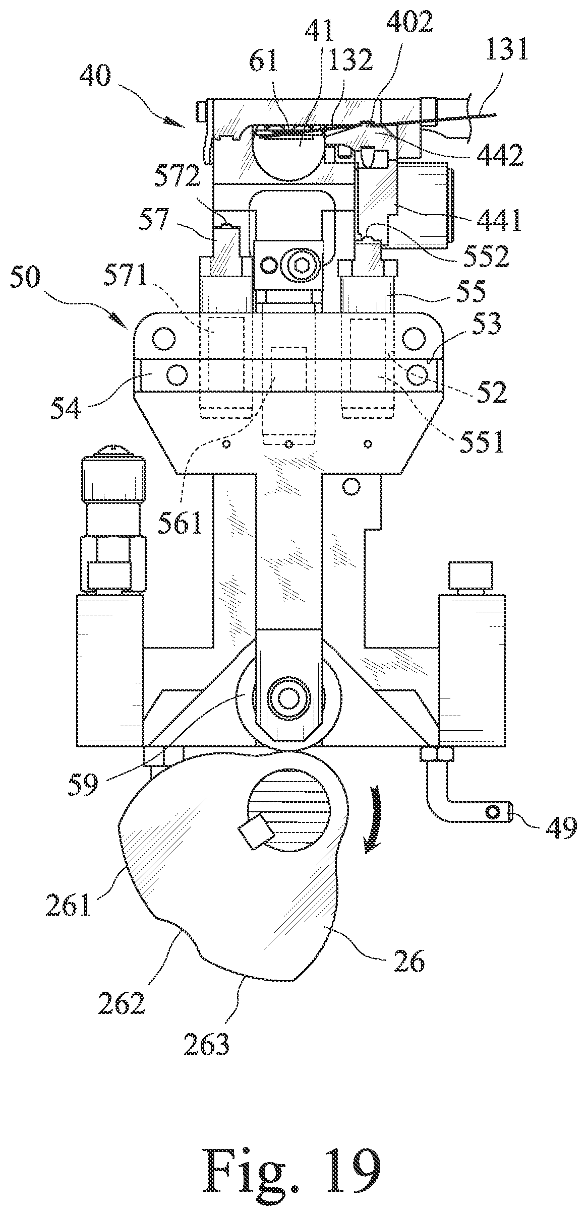 Patent US11814198 Figure 16 – Relaxation device of cardboard strapping machine