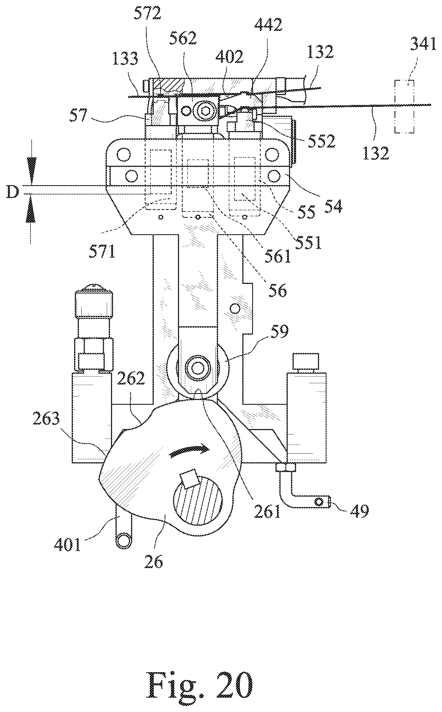 Patent US11814198 Figure 17 – Relaxation device of cardboard strapping machine