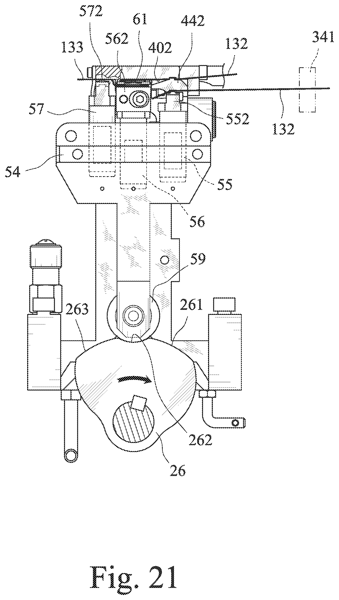 Patent US11814198 Figure 18 – Relaxation device of cardboard strapping machine