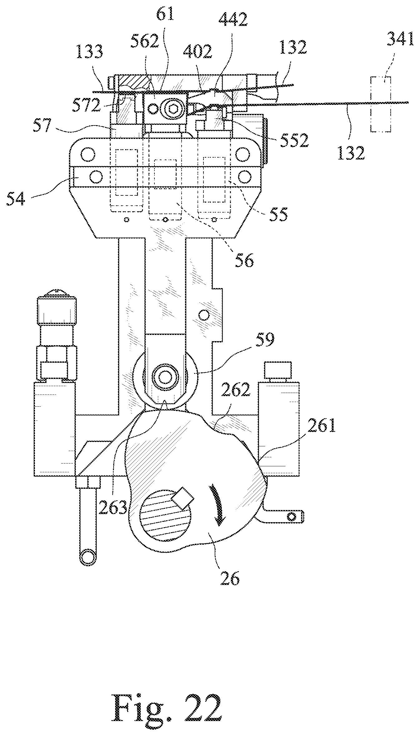 Patent US11814198 Figure 19 – Relaxation device of cardboard strapping machine