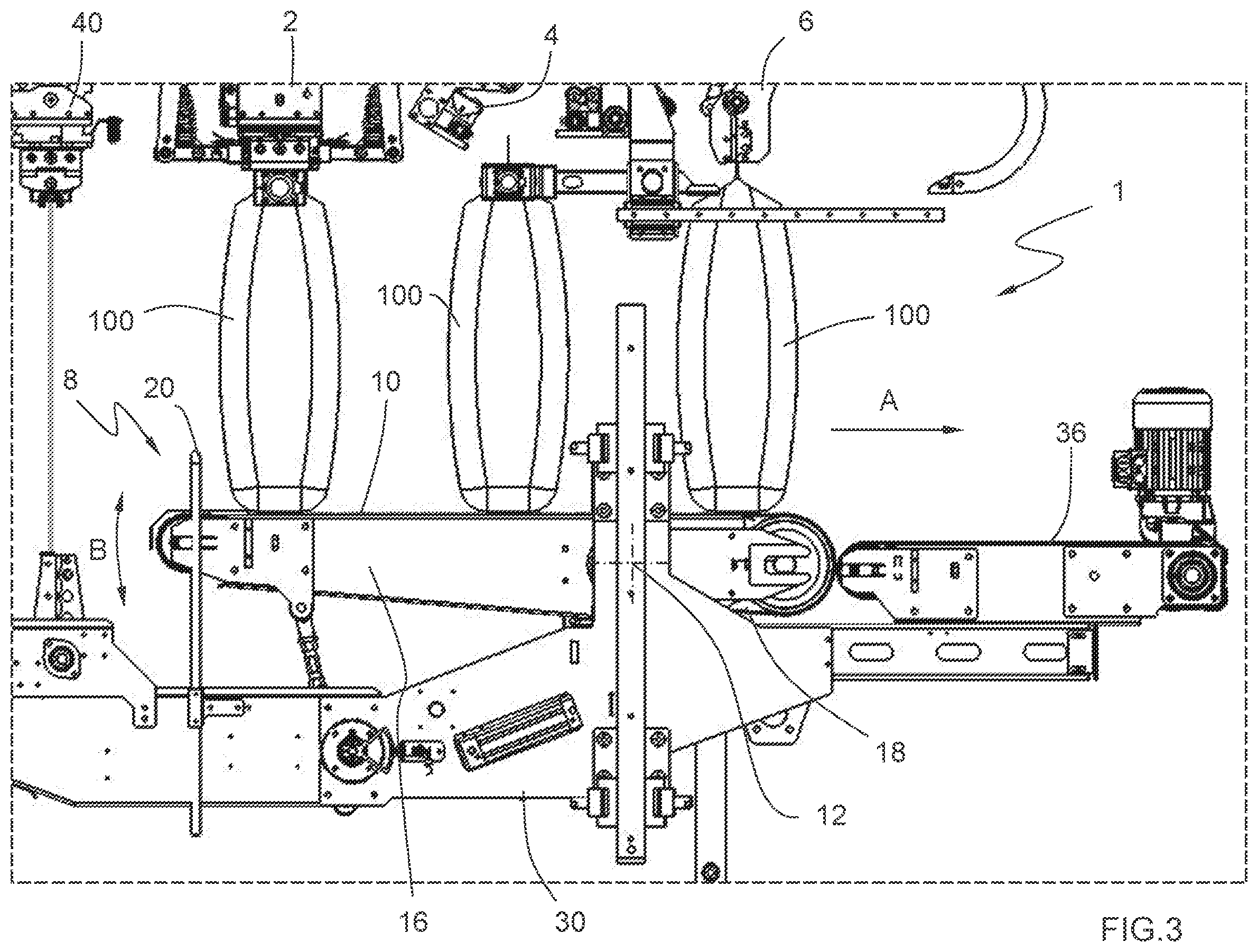 Patent US11814202 Figure 2 – Machine for filling bags with a granular product and corresponding filling method