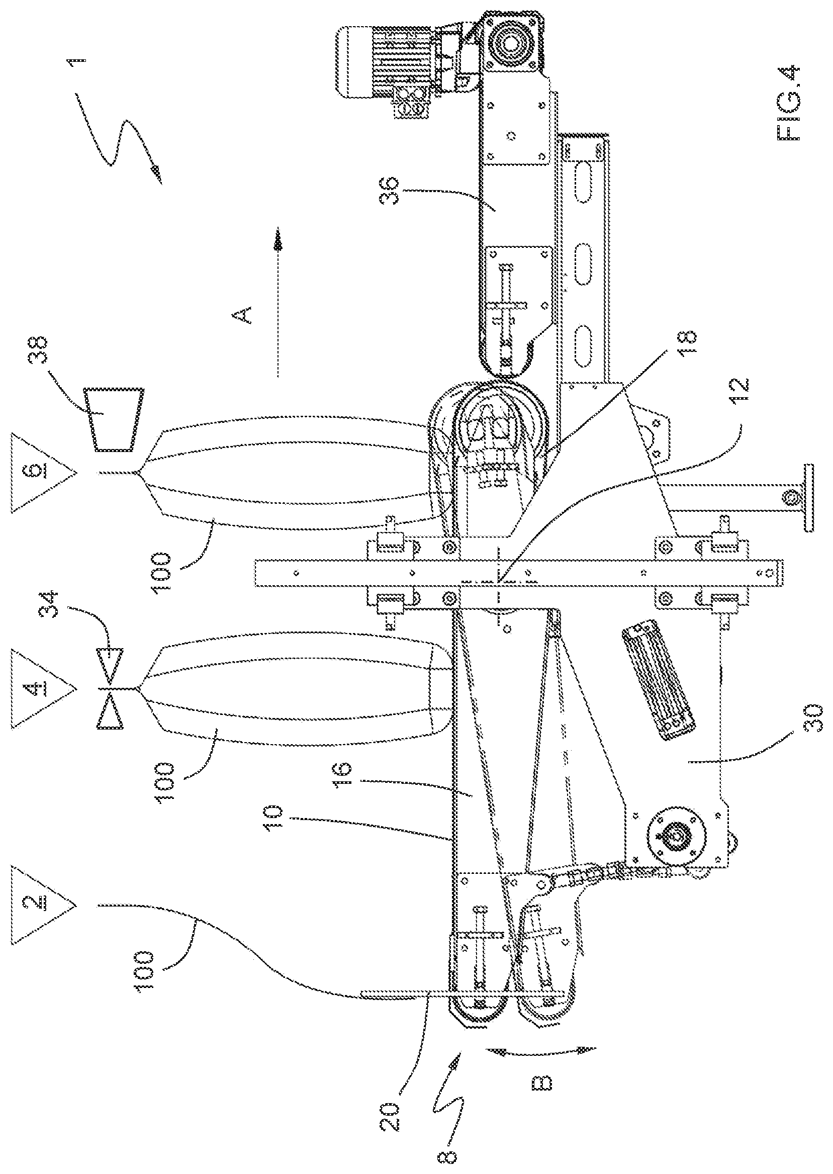 Patent US11814202 Figure 3 – Machine for filling bags with a granular product and corresponding filling method