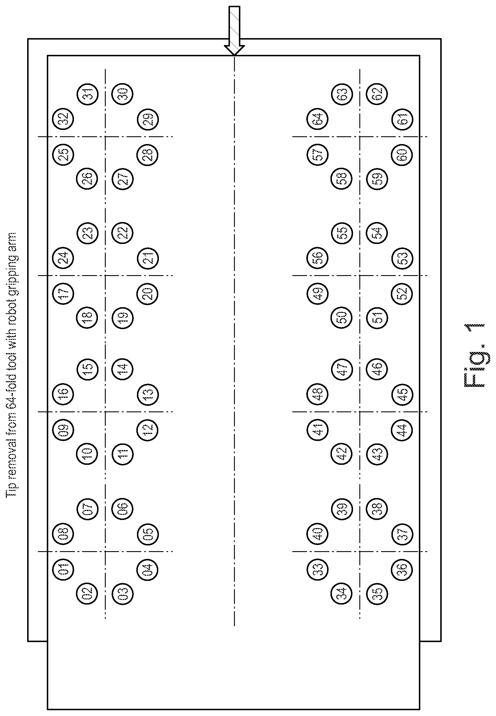 Patent US11814204 Figure 1 – Method and device for packing of injection molded parts