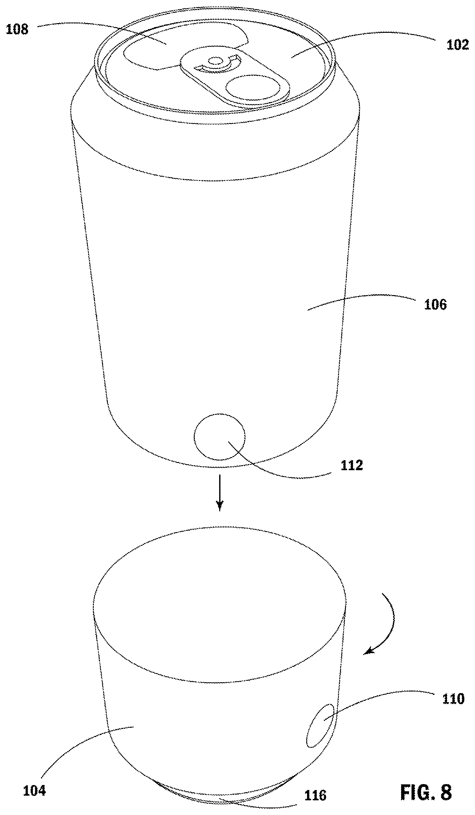 Patent US11814210 Figure 7 – Dual mouth shotgun can