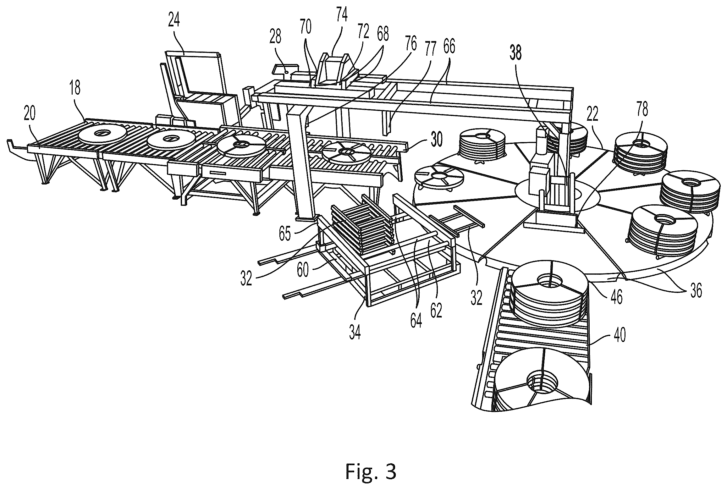 Patent US11814211 Figure 3 – Coil packaging line and method