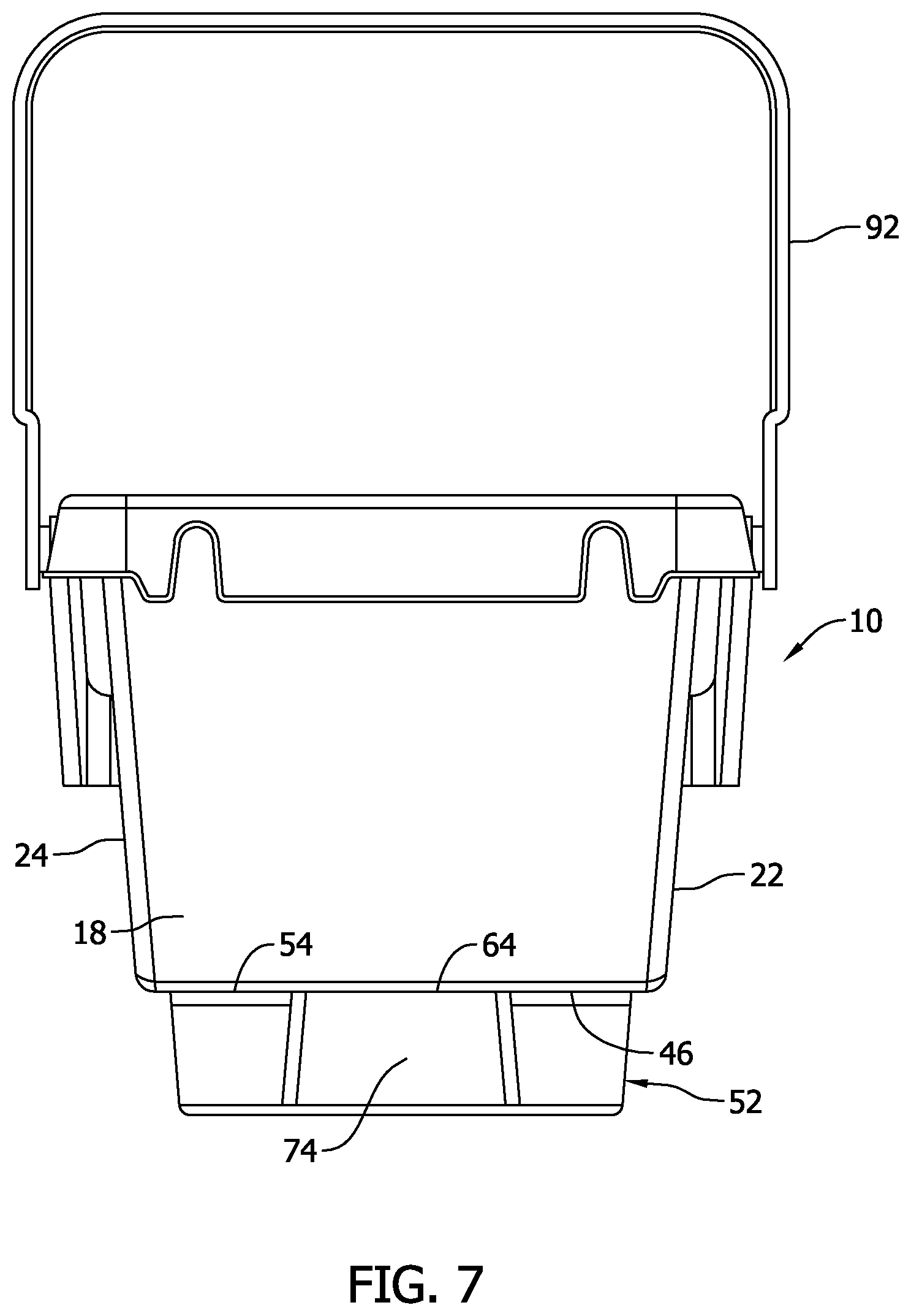Patent US11814213 Figure 6 – Storage apparatus having stackable nested bins