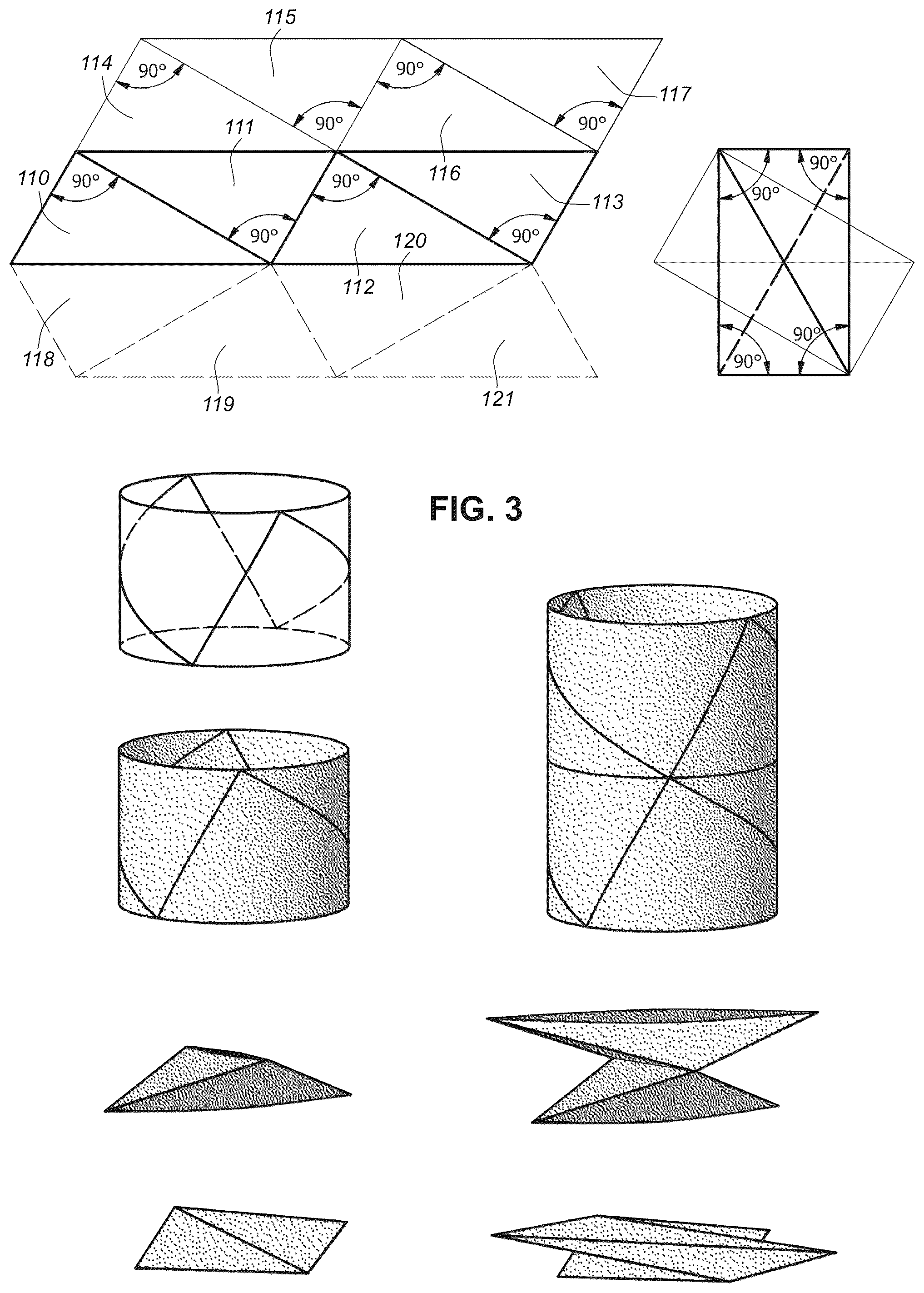 Patent US11814214 Figure 3 – Collapsible article comprising combinations and multiplications of foldable sections