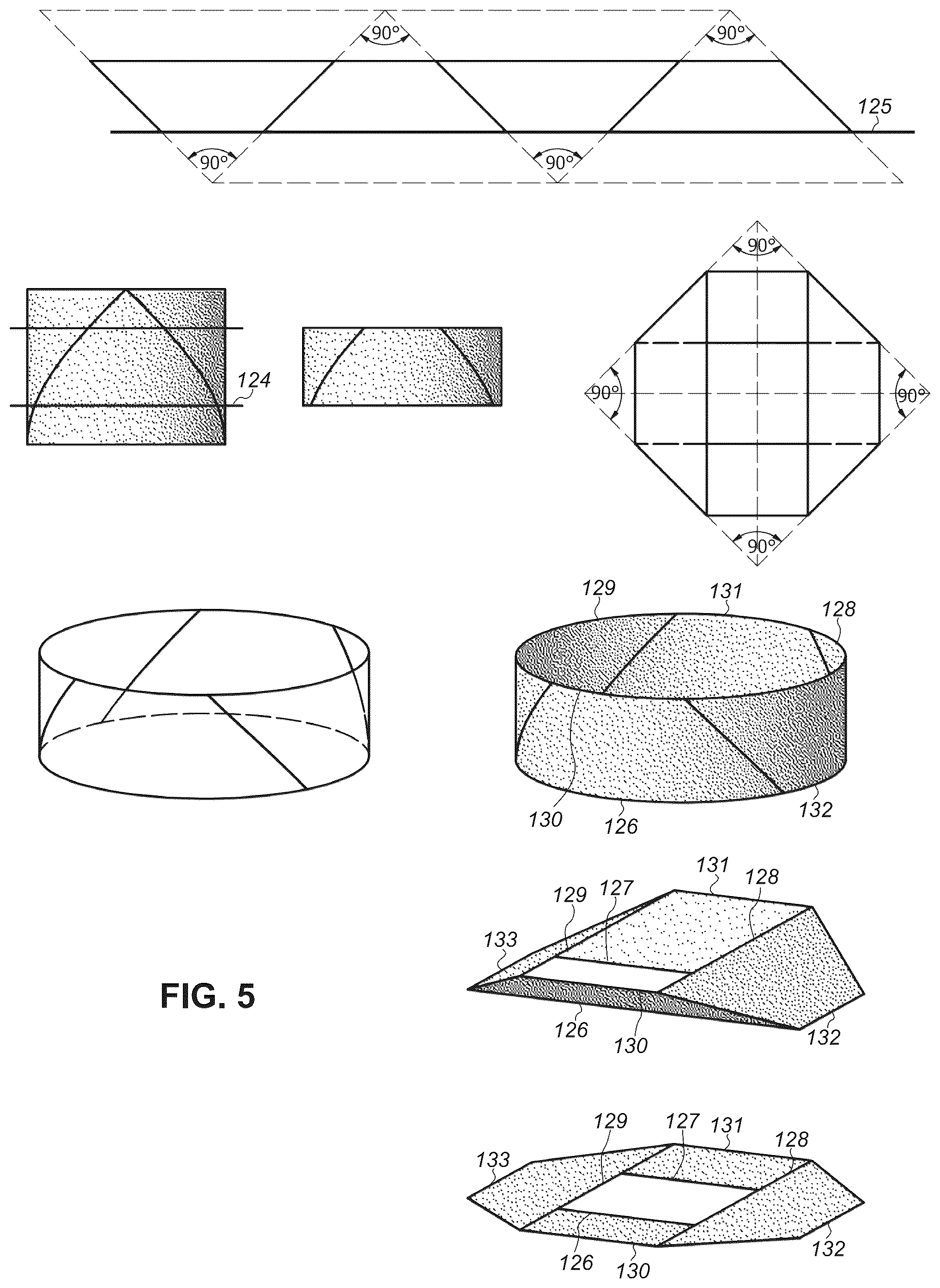 Patent US11814214 Figure 5 – Collapsible article comprising combinations and multiplications of foldable sections