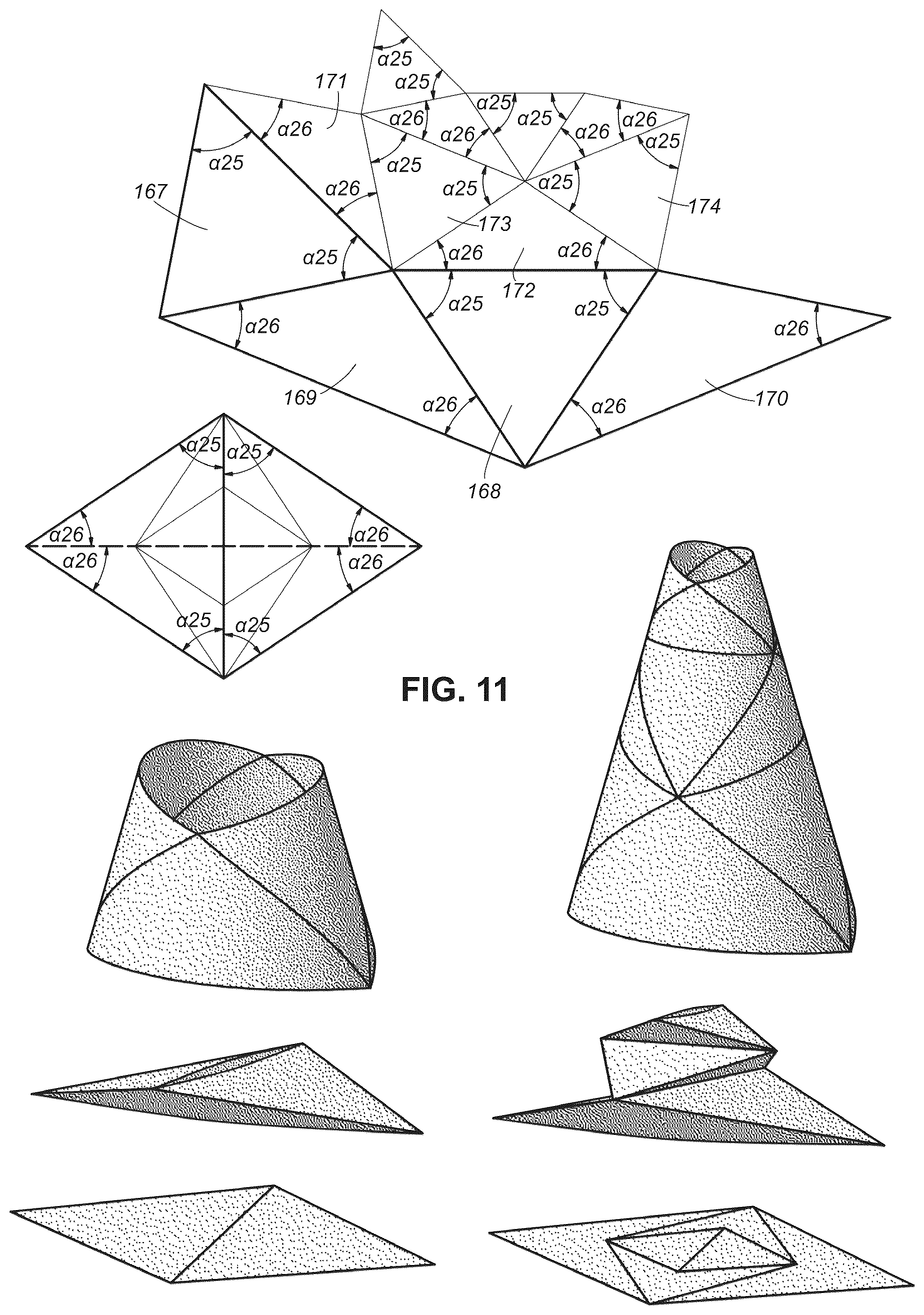 Patent US11814214 Figure 9 – Collapsible article comprising combinations and multiplications of foldable sections