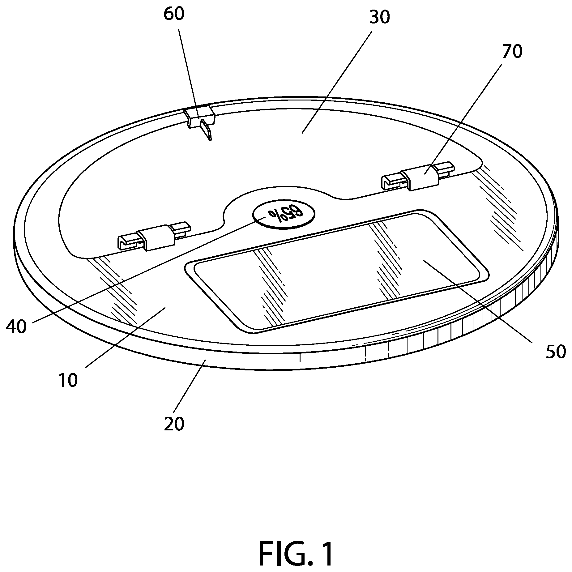 Patent US11814218 Figure 1 – Lid for containers and related methods