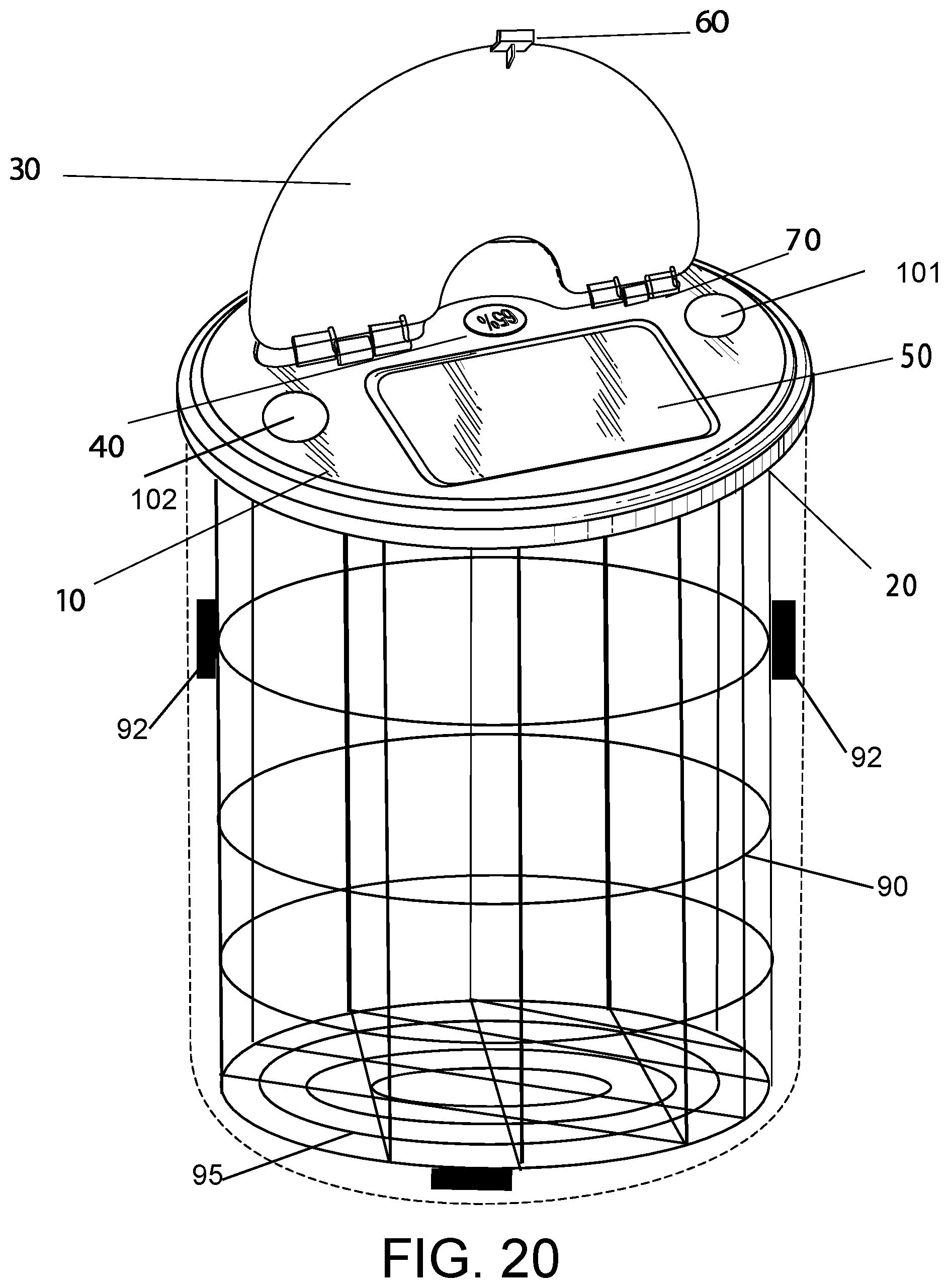 Patent US11814218 Figure 16 – Lid for containers and related methods