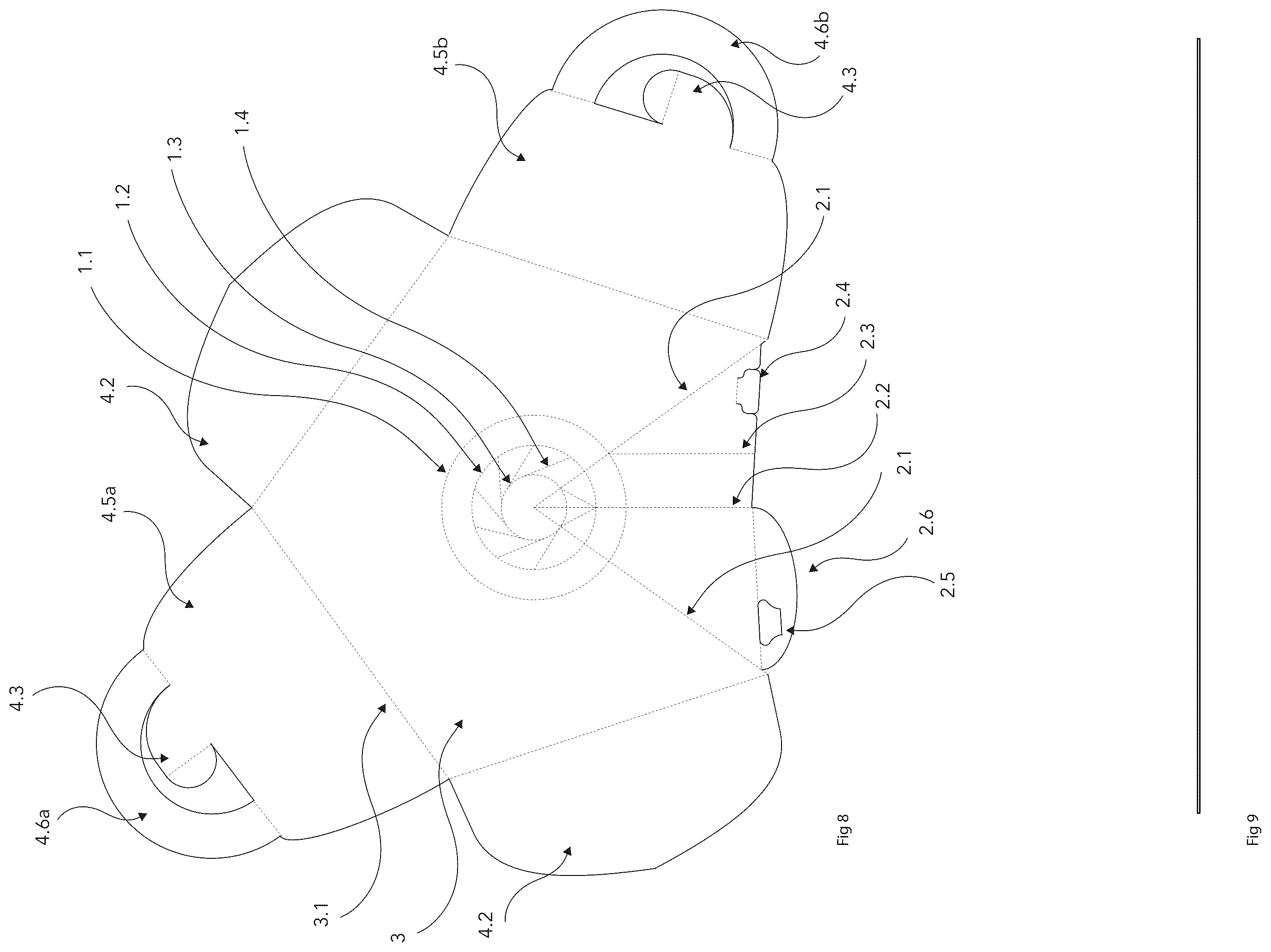 Patent US11814220 Figure 5 – Square liquids retaining bowl-type folded container