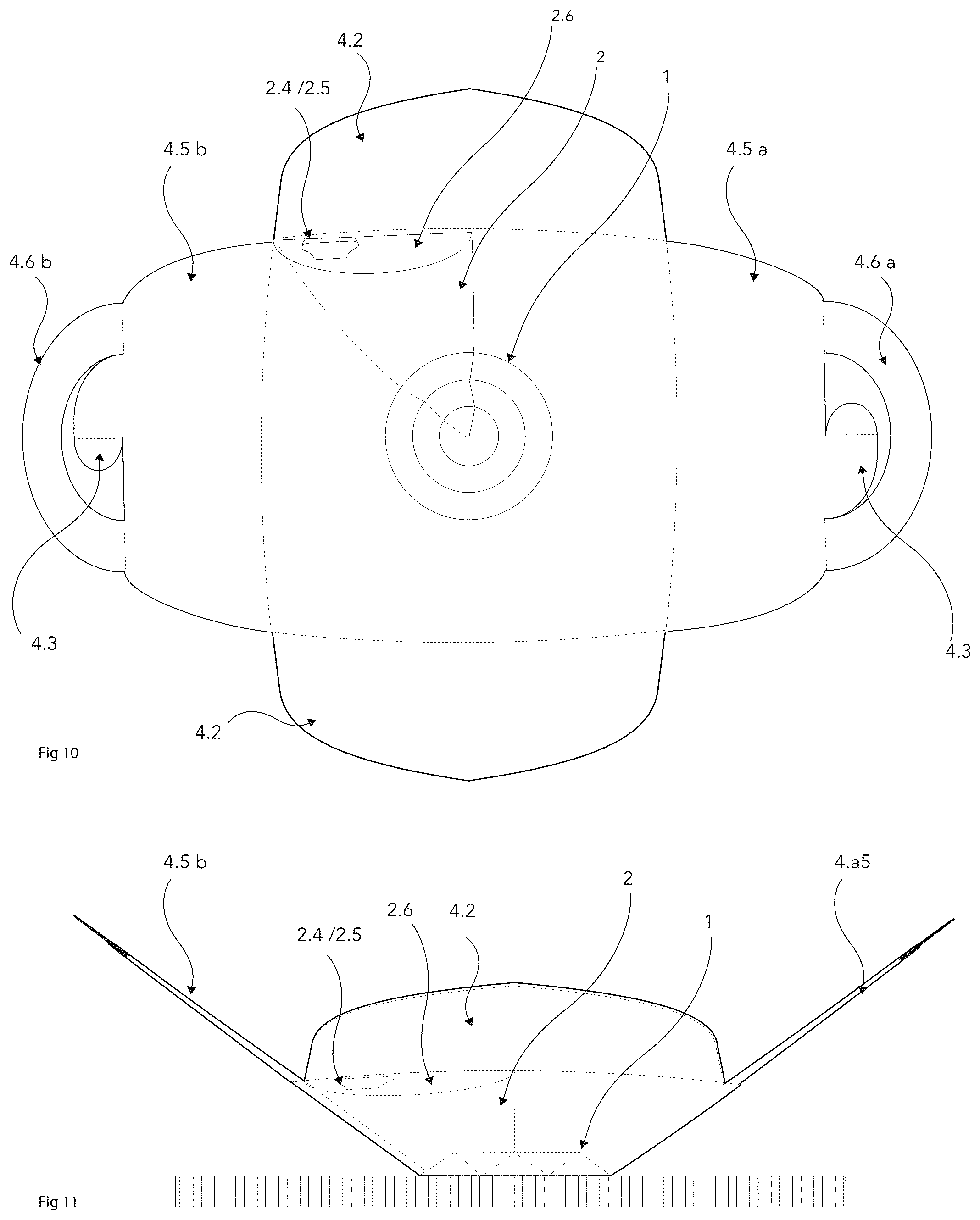Patent US11814220 Figure 6 – Square liquids retaining bowl-type folded container