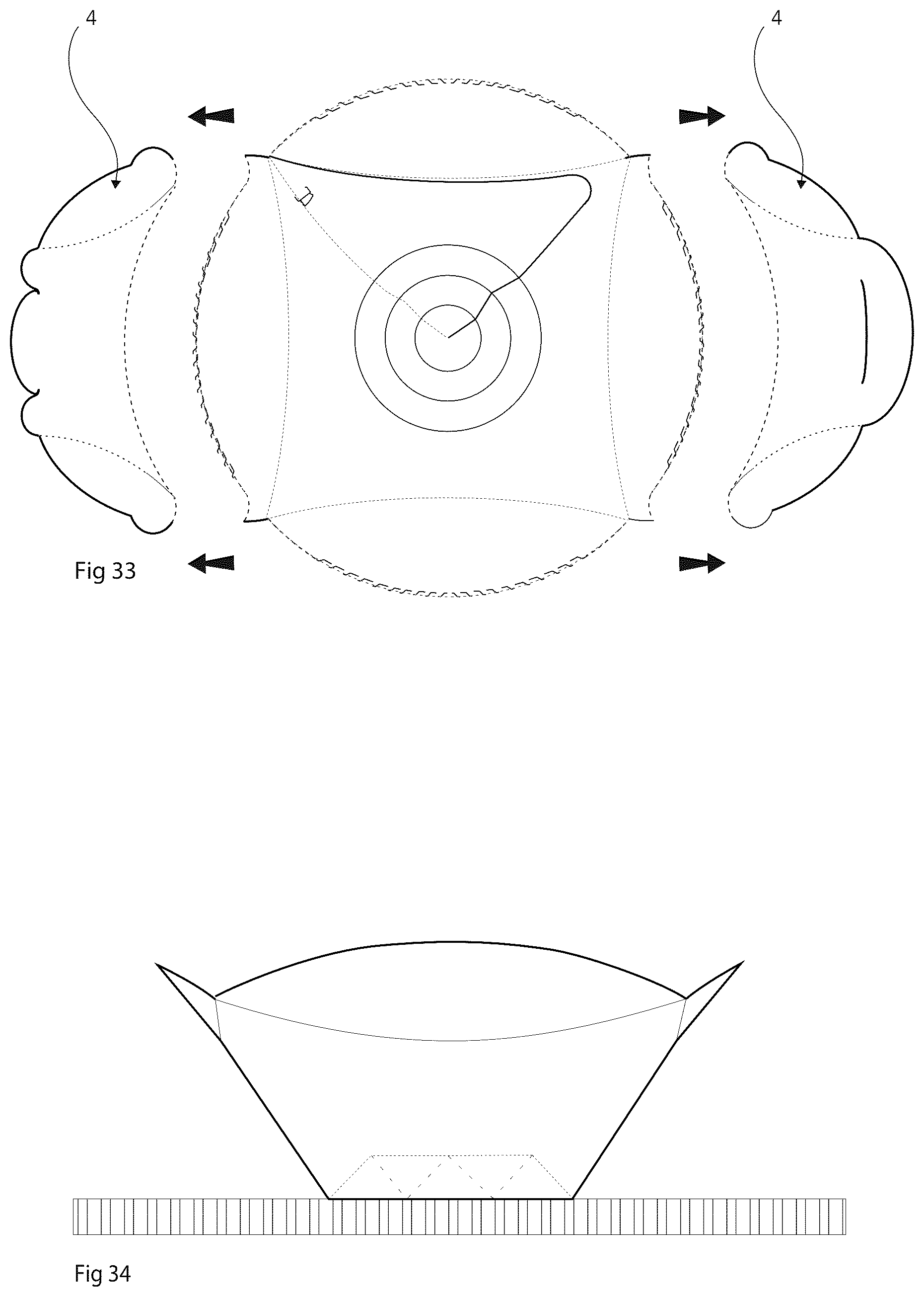 Patent US11814220 Figure 19 – Square liquids retaining bowl-type folded container