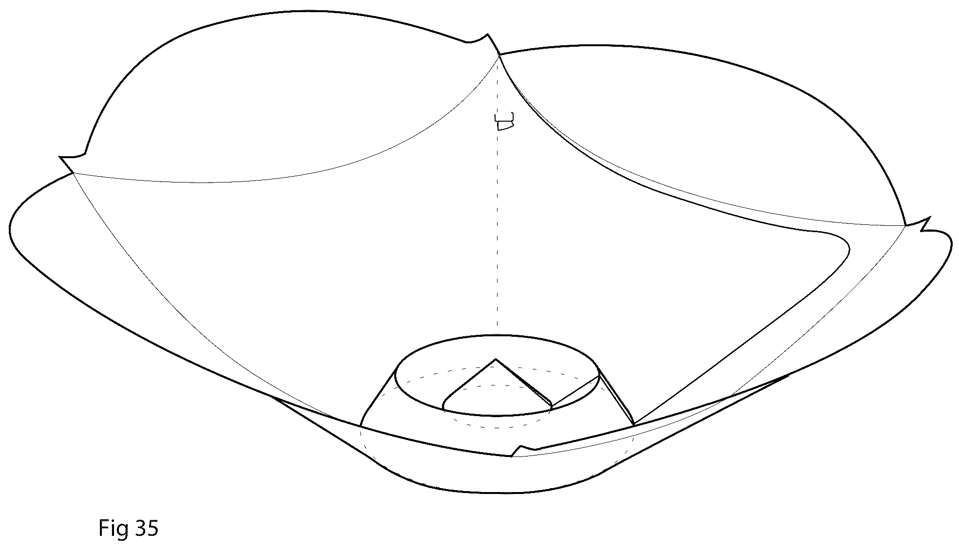 Patent US11814220 Figure 20 – Square liquids retaining bowl-type folded container