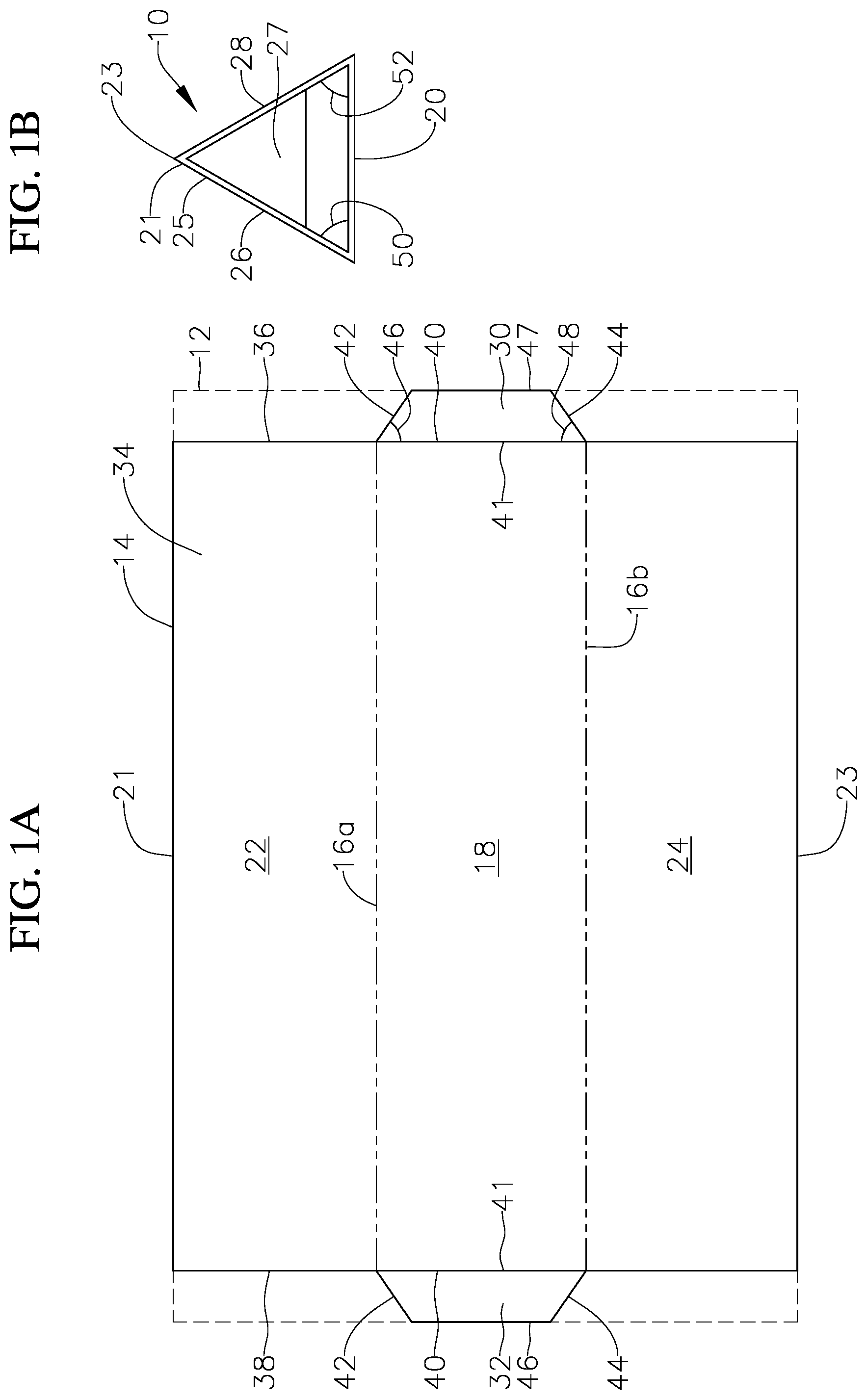 Patent US11814221 Figure 1 – Triangular packages and methods of making the same