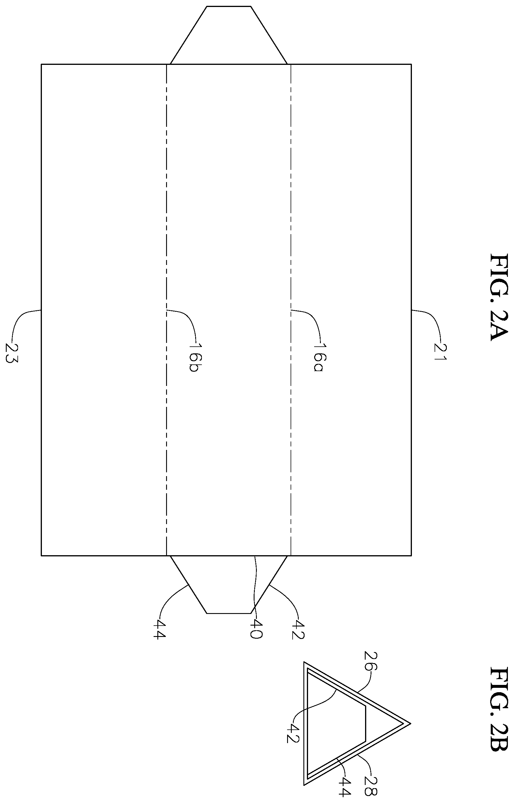 Patent US11814221 Figure 2 – Triangular packages and methods of making the same