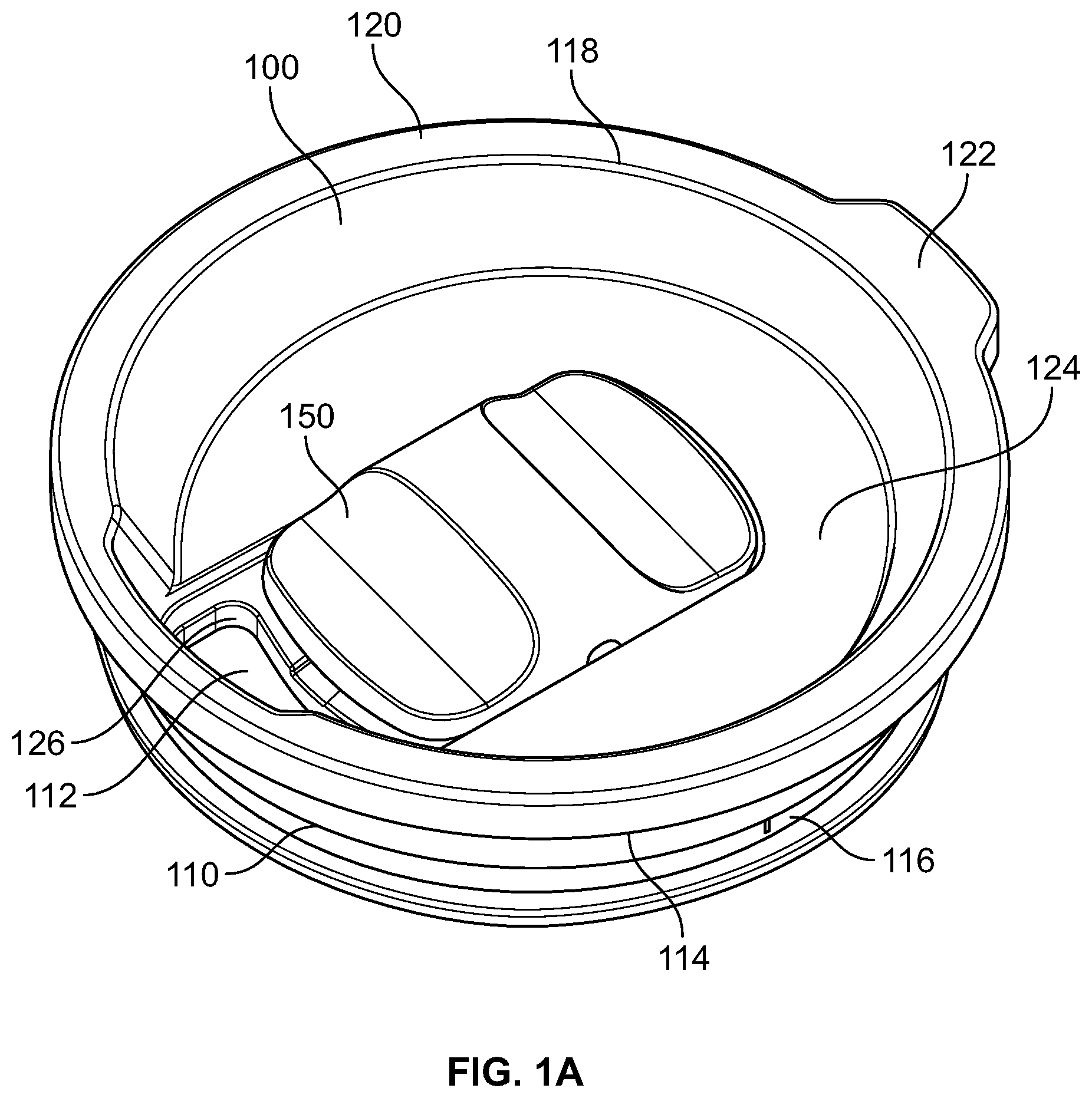 Patent US11814223 — Closure and lid and method of forming closure and lid — Figure 1