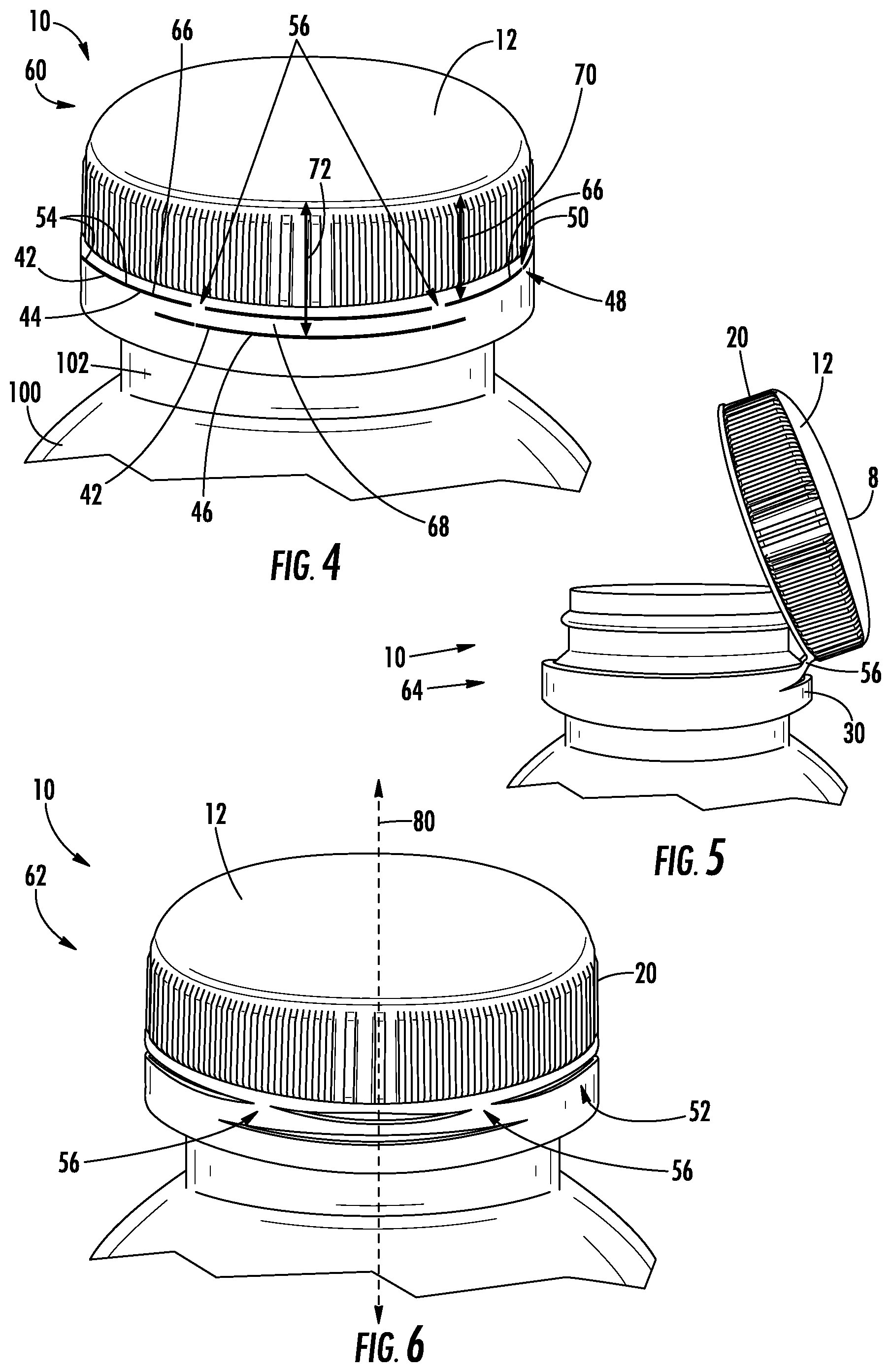 Patent US11814224 Figure 3 – Closure with hinge