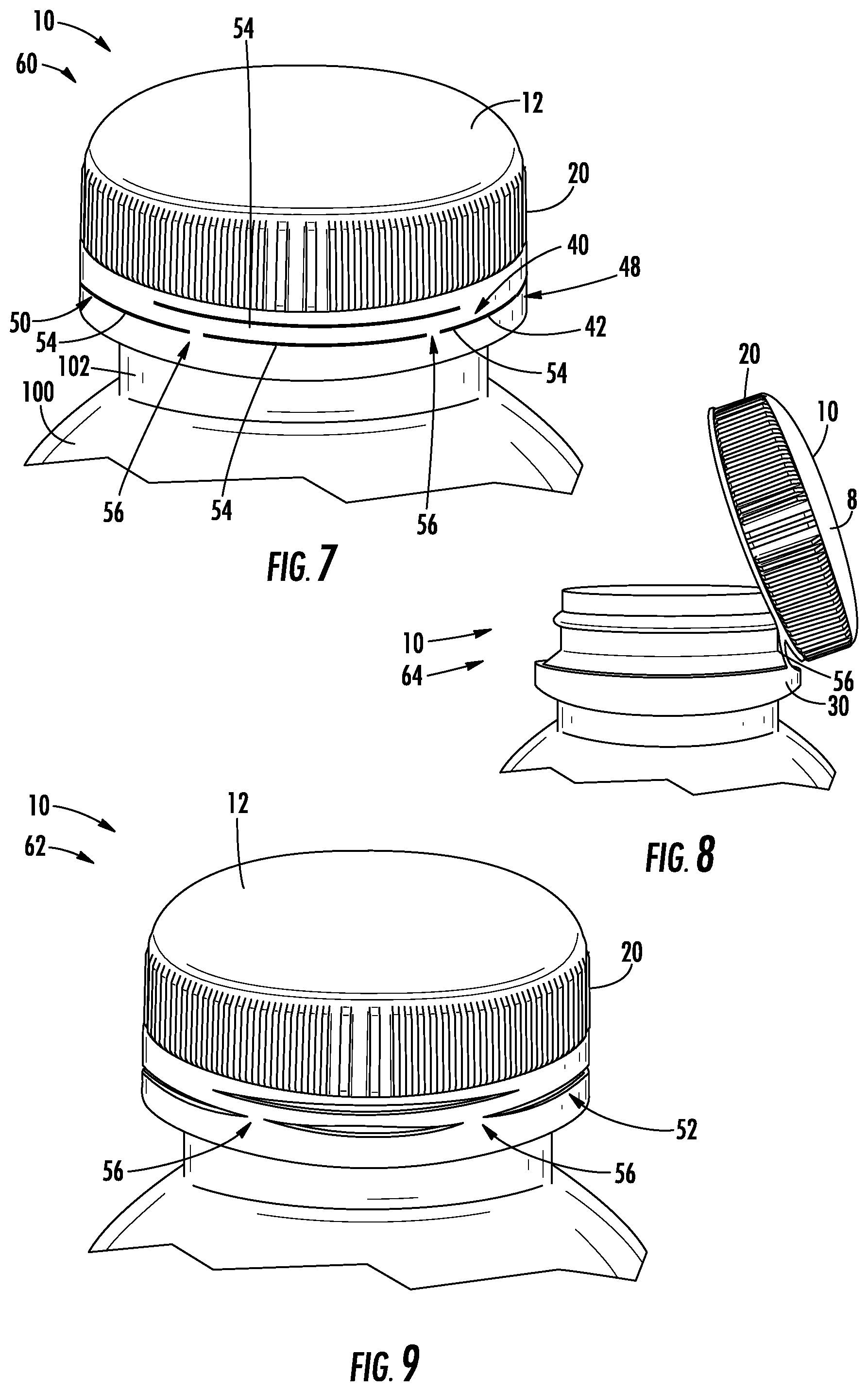Patent US11814224 Figure 4 – Closure with hinge