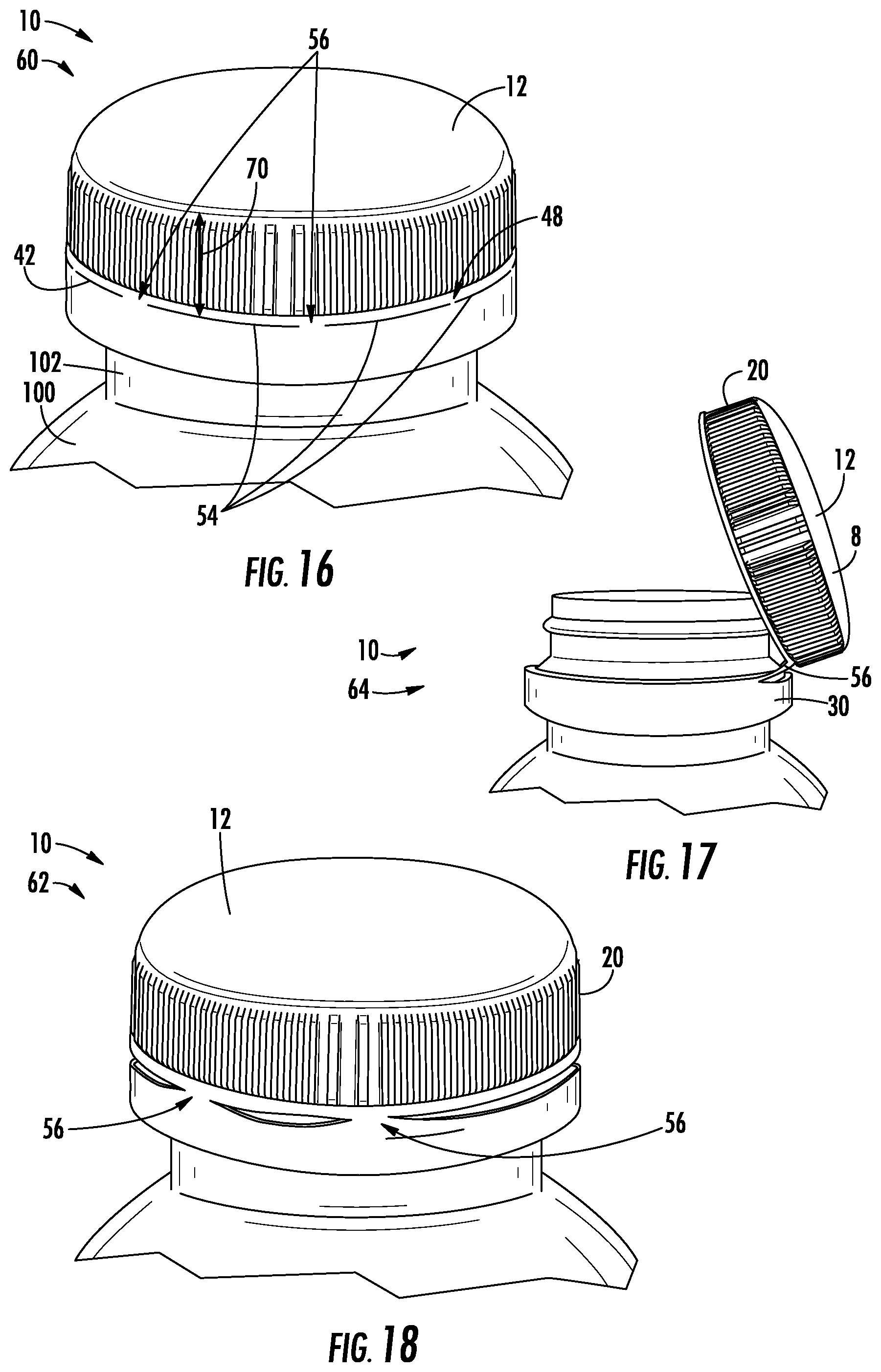 Patent US11814224 Figure 7 – Closure with hinge