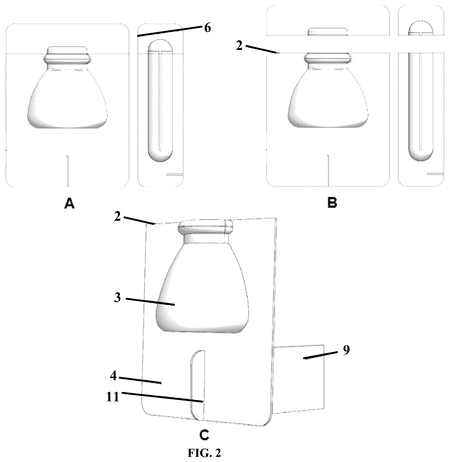 Patent US11814230 Figure 2 – Free-standing blister pack