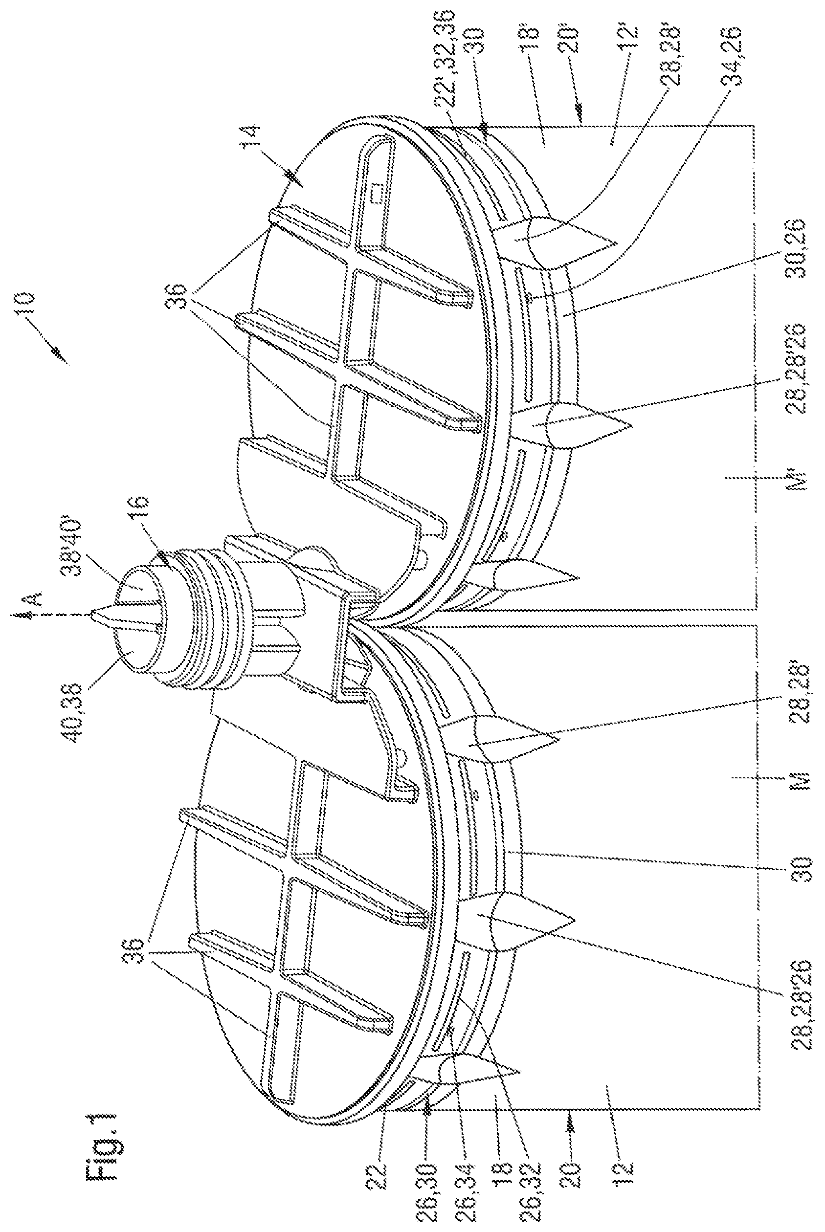Patent US11814232 Figure 1 – Cartridge, method of manufacturing a cartridge, dispensing assembly and method of assembling a dispensing assembly