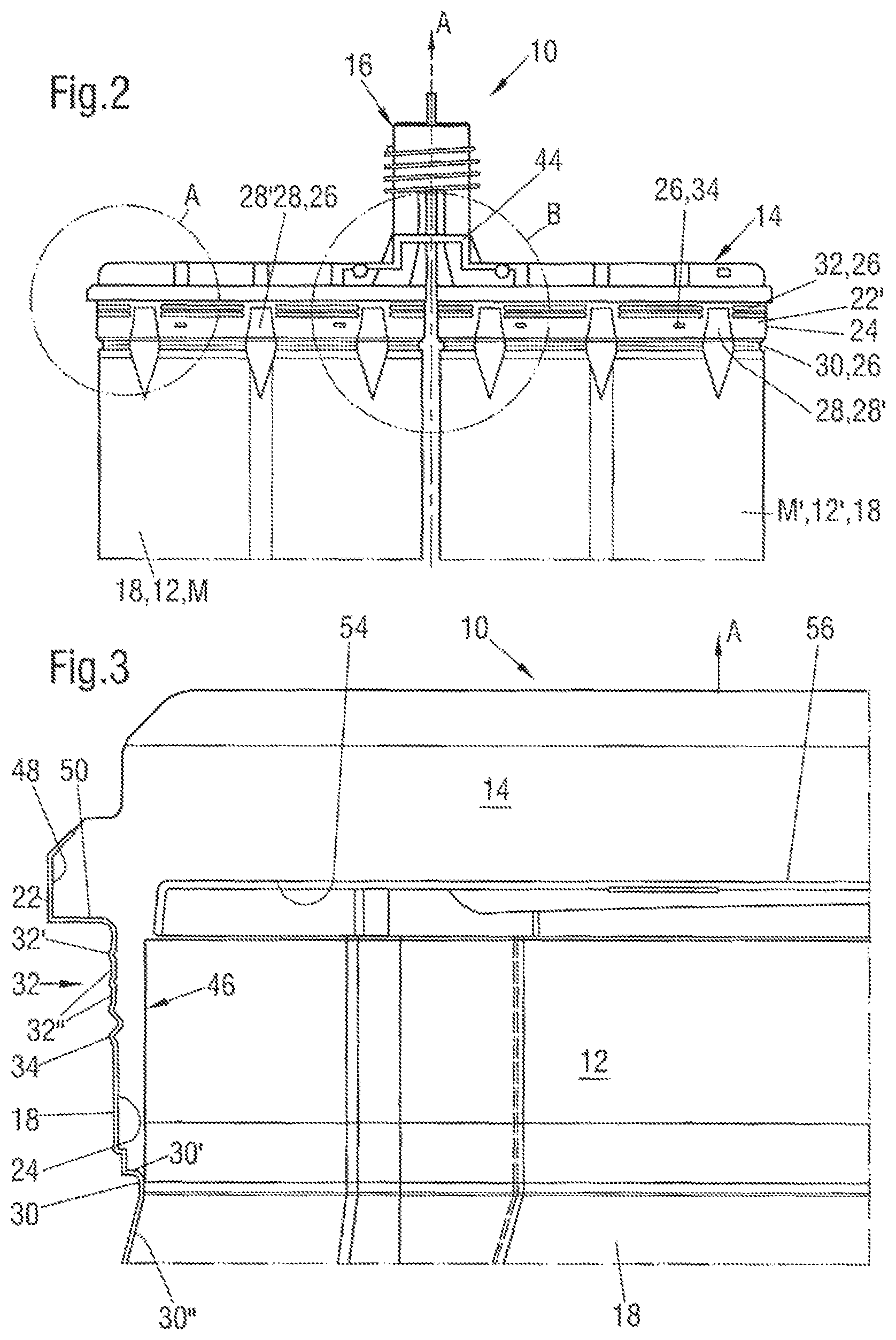 Patent US11814232 Figure 2 – Cartridge, method of manufacturing a cartridge, dispensing assembly and method of assembling a dispensing assembly