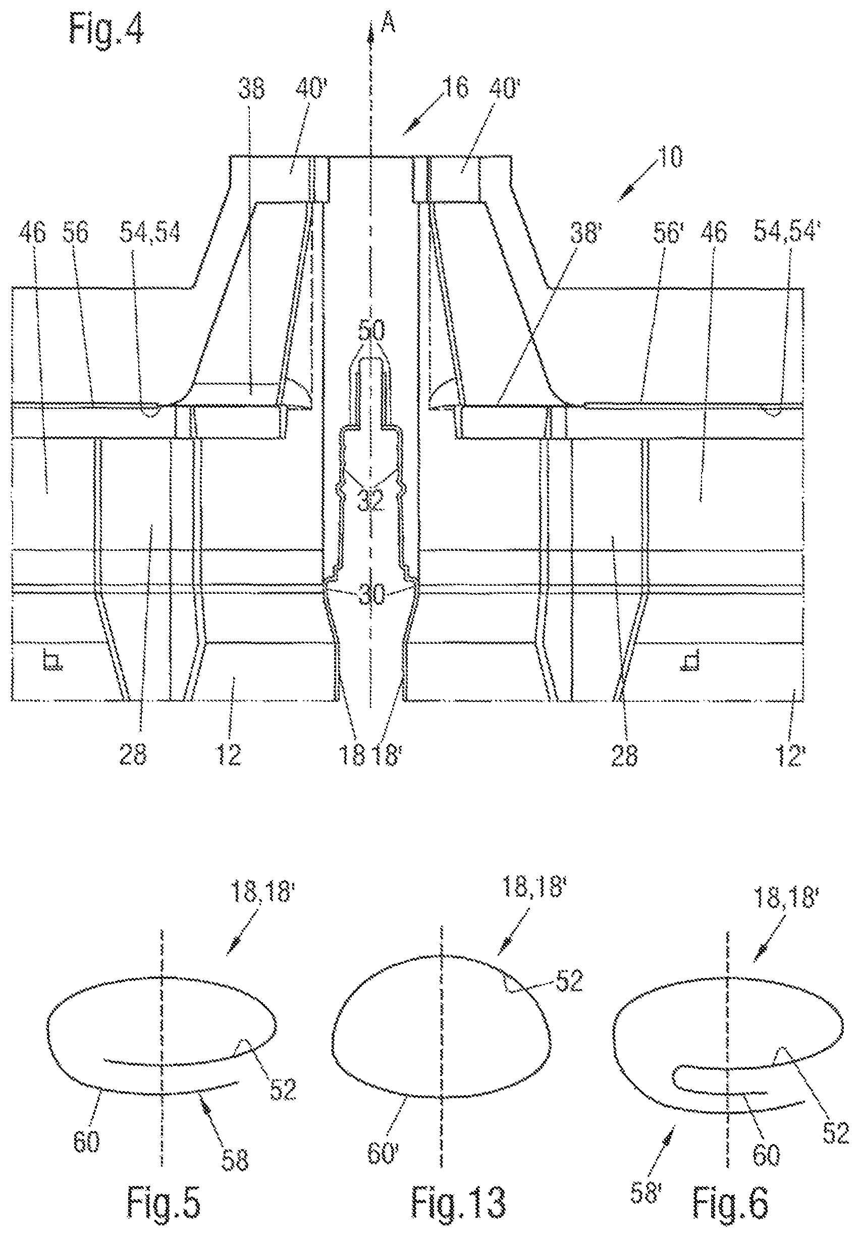 Patent US11814232 Figure 3 – Cartridge, method of manufacturing a cartridge, dispensing assembly and method of assembling a dispensing assembly