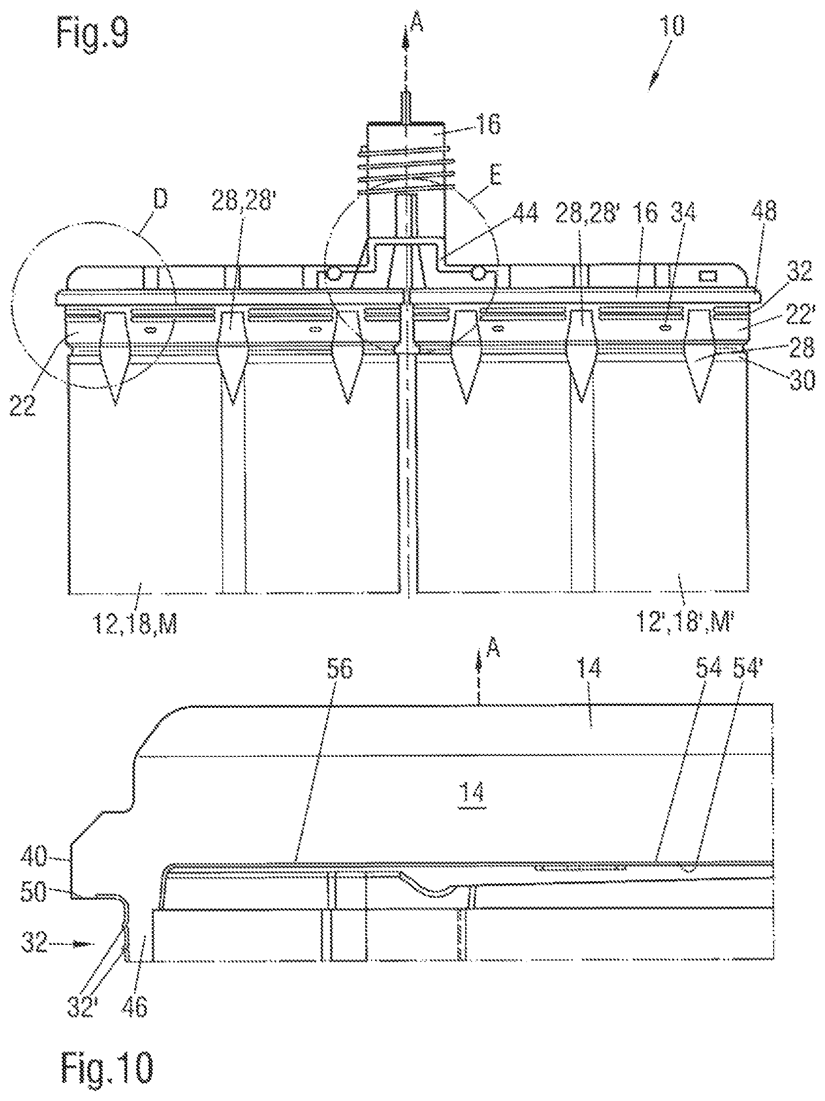 Patent US11814232 Figure 5 – Cartridge, method of manufacturing a cartridge, dispensing assembly and method of assembling a dispensing assembly