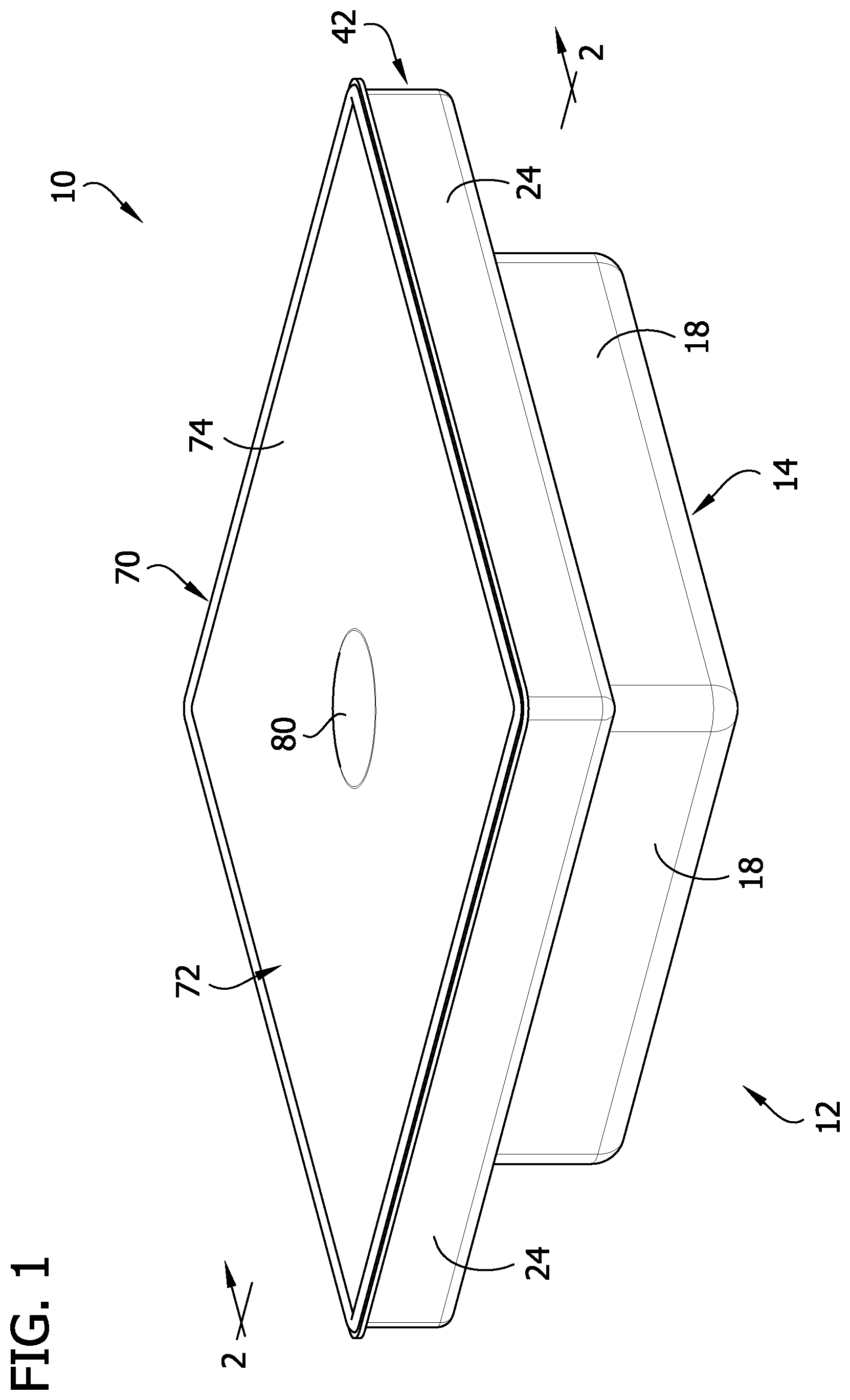 Patent US11814233 Figure 1 – Microwaveable container