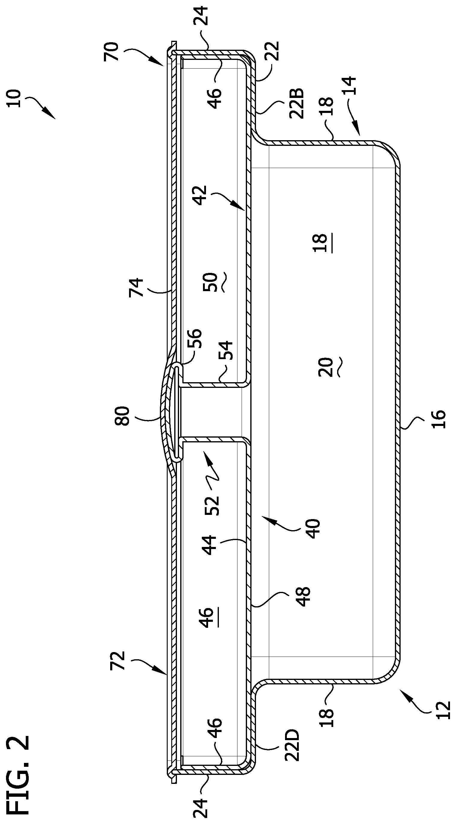 Patent US11814233 Figure 2 – Microwaveable container