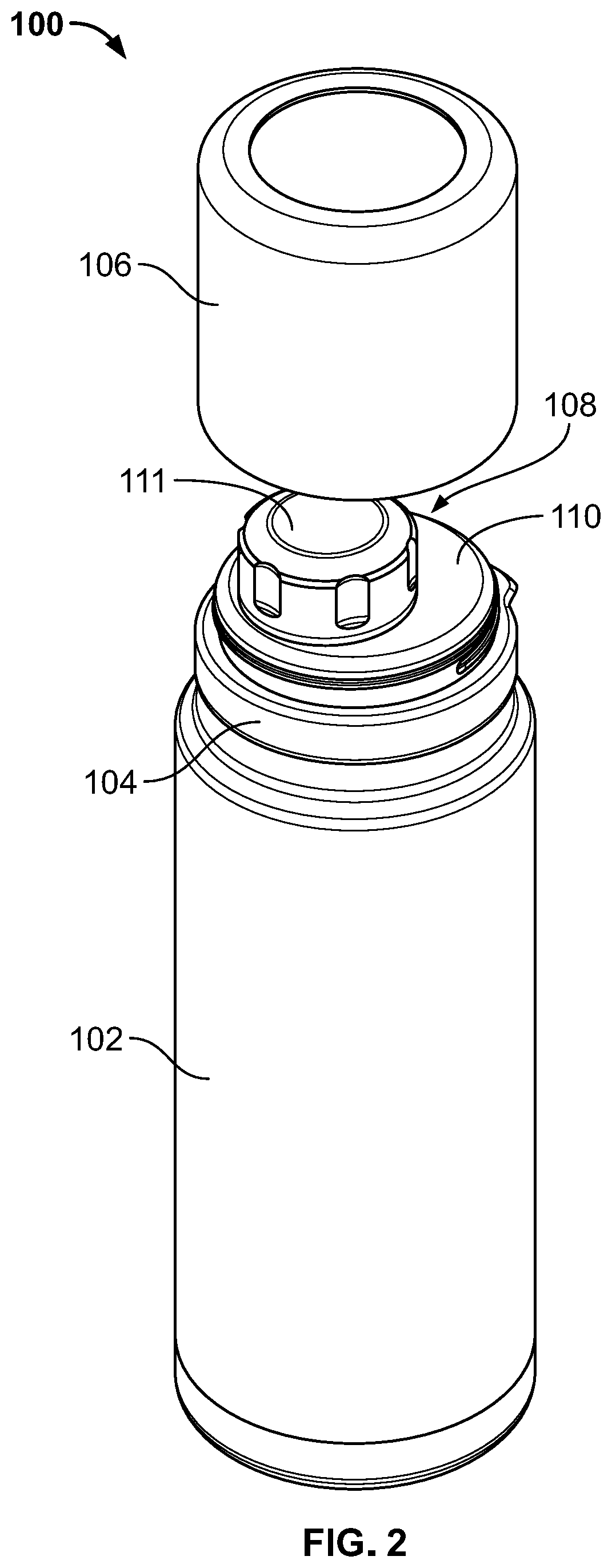 Patent US11814235 Figure 2 – Container and method of forming a container