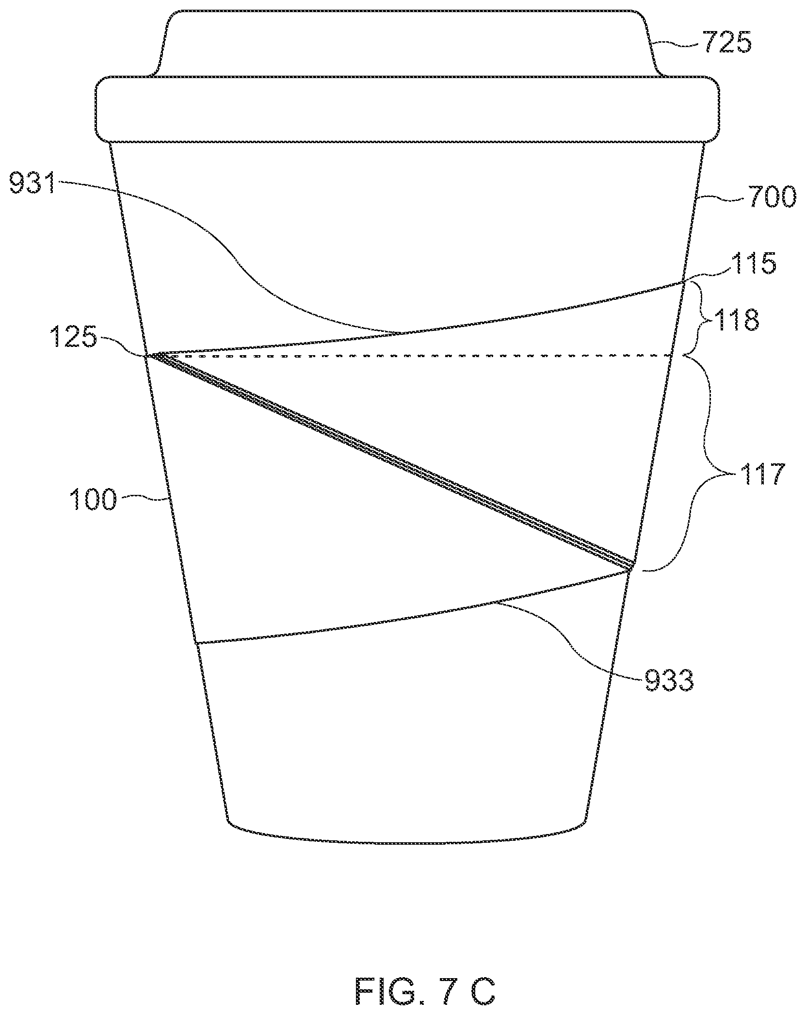 Patent US11814236 Figure 7 – Sleeve for cups and other containers