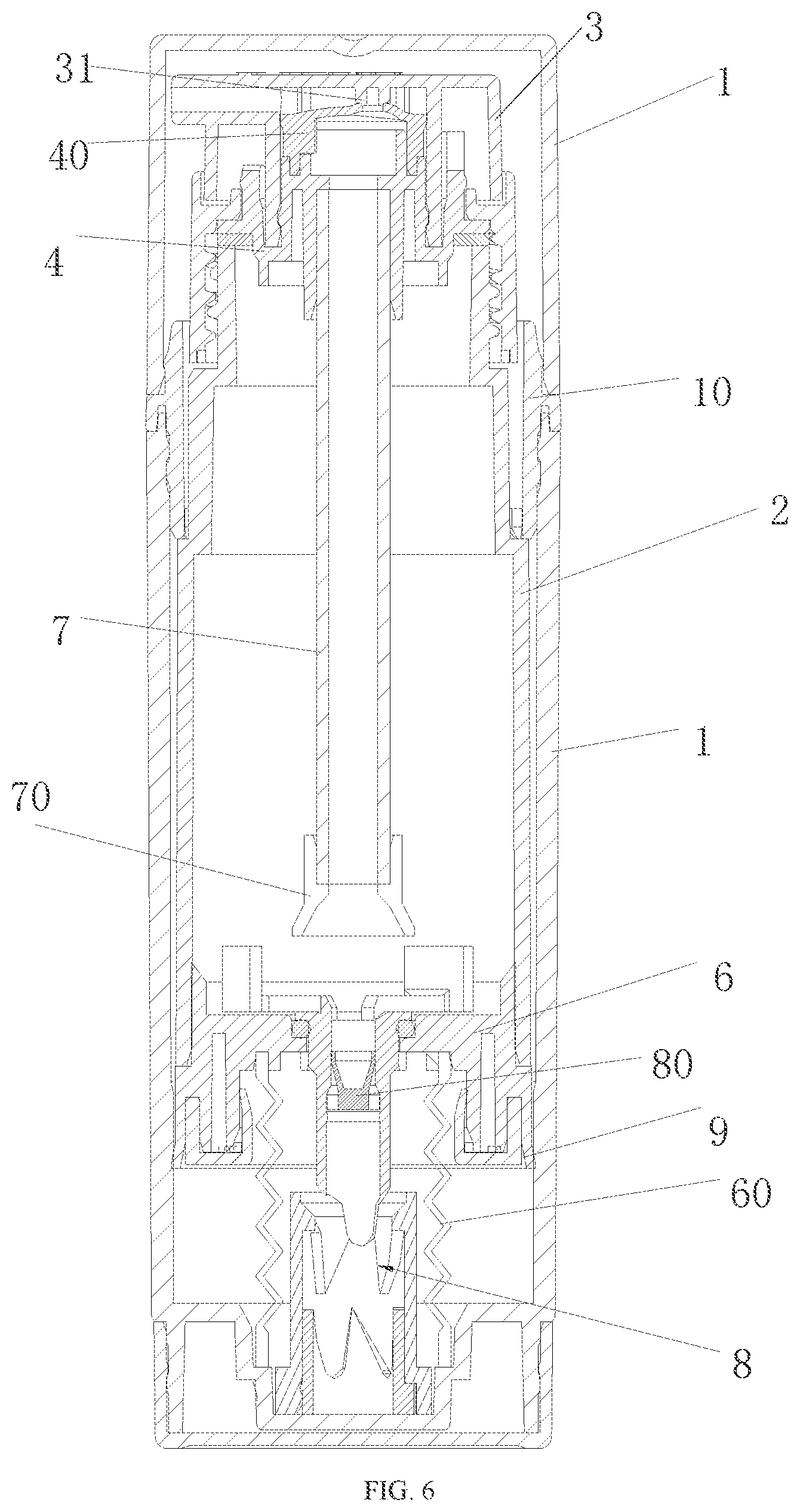 Patent US11814238 Figure 6 – Dry powder spray bottle