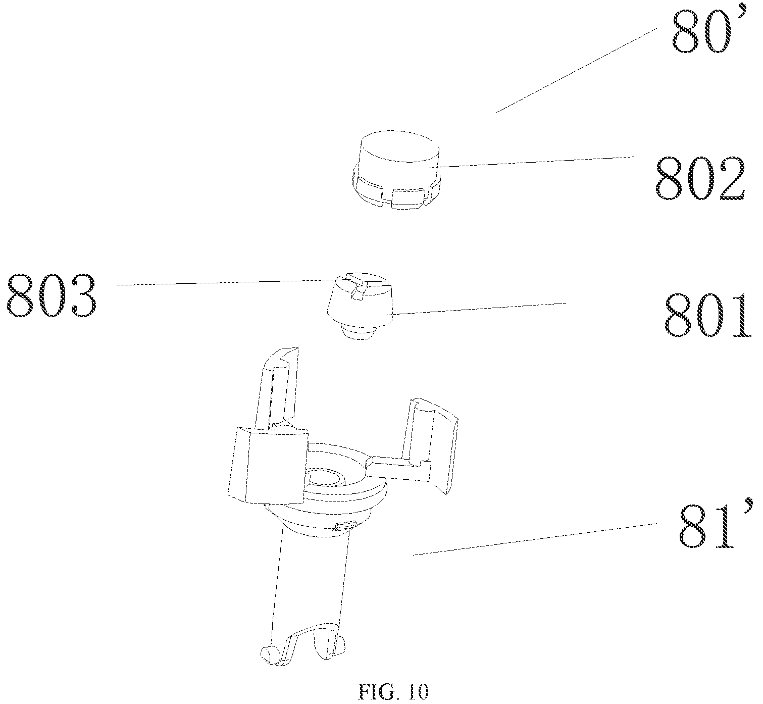 Patent US11814238 Figure 10 – Dry powder spray bottle