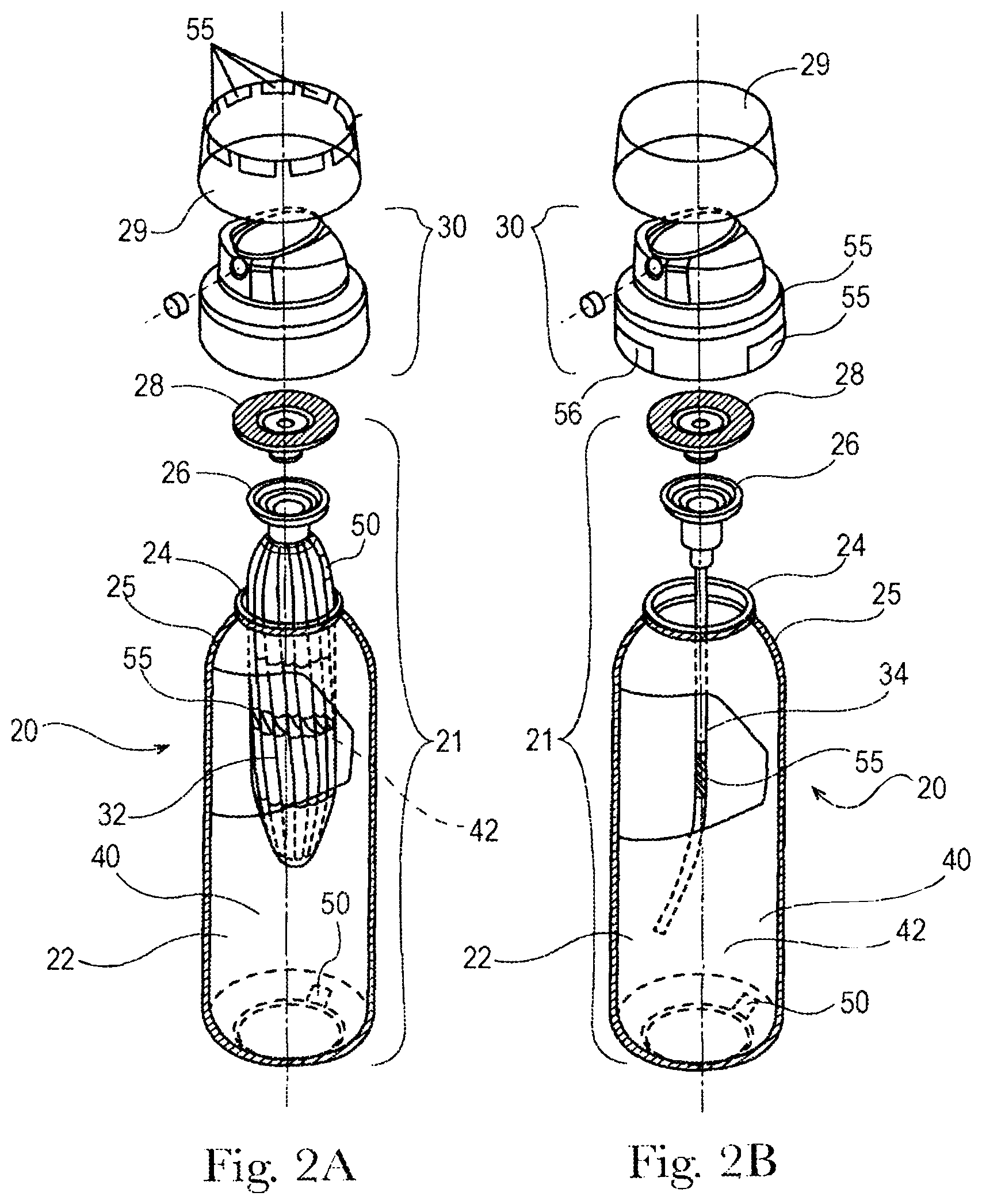 Patent US11814239 Figure 2 – Heating of products in an aerosol dispenser and aerosol dispenser containing such heated products