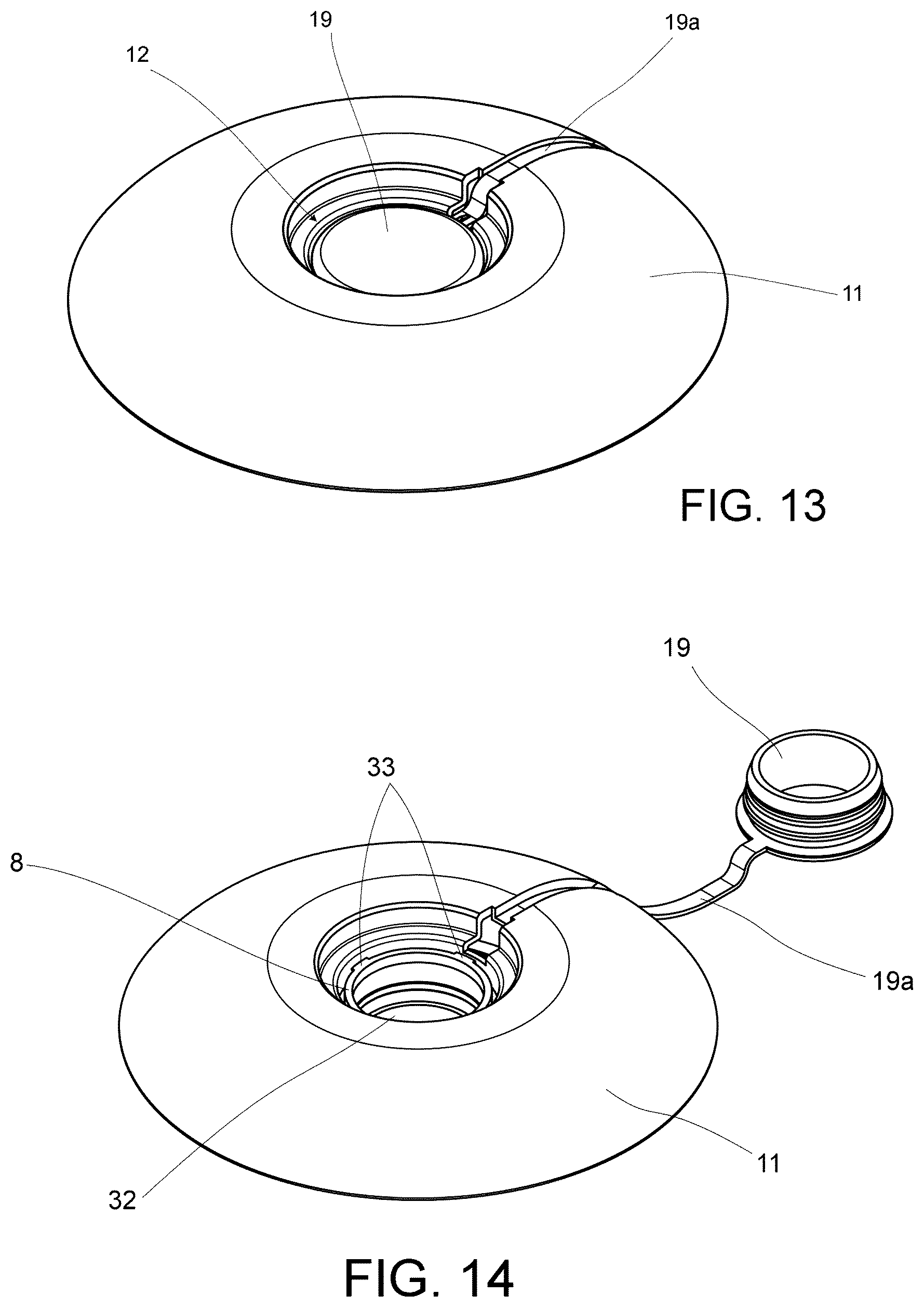 Patent US11814240 Figure 12 – Valve for injecting and/or extracting fluid for a wholesale merchandise container and container and method for treating and/or storing wholesale merchandise by means of said valve