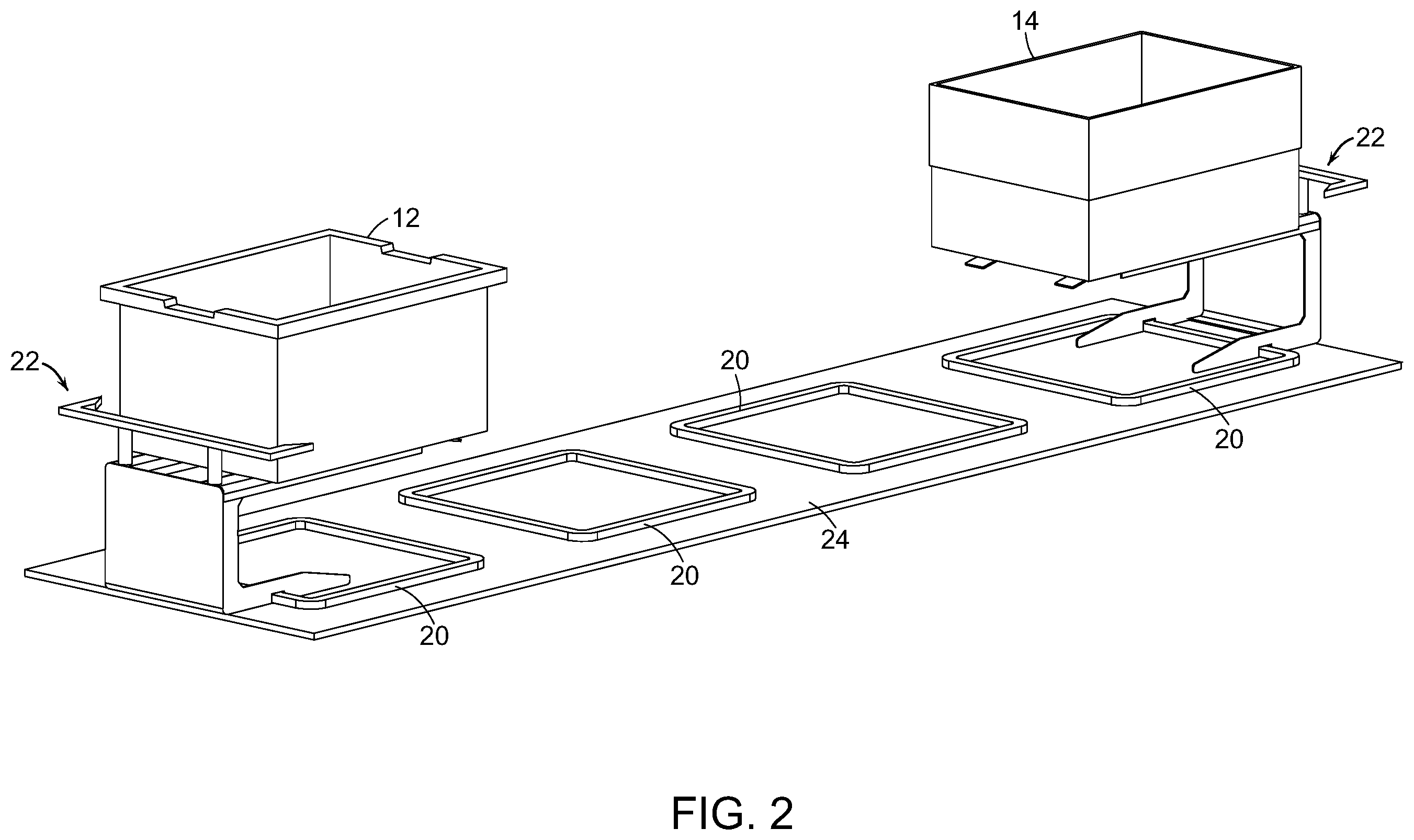 Patent US11814245 Figure 2 – Systems and methods for processing objects including mobile matrix carrier systems