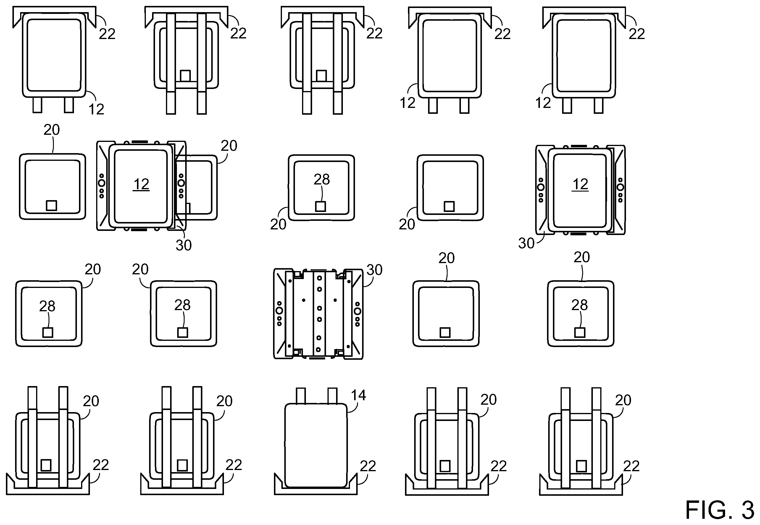 Patent US11814245 Figure 3 – Systems and methods for processing objects including mobile matrix carrier systems