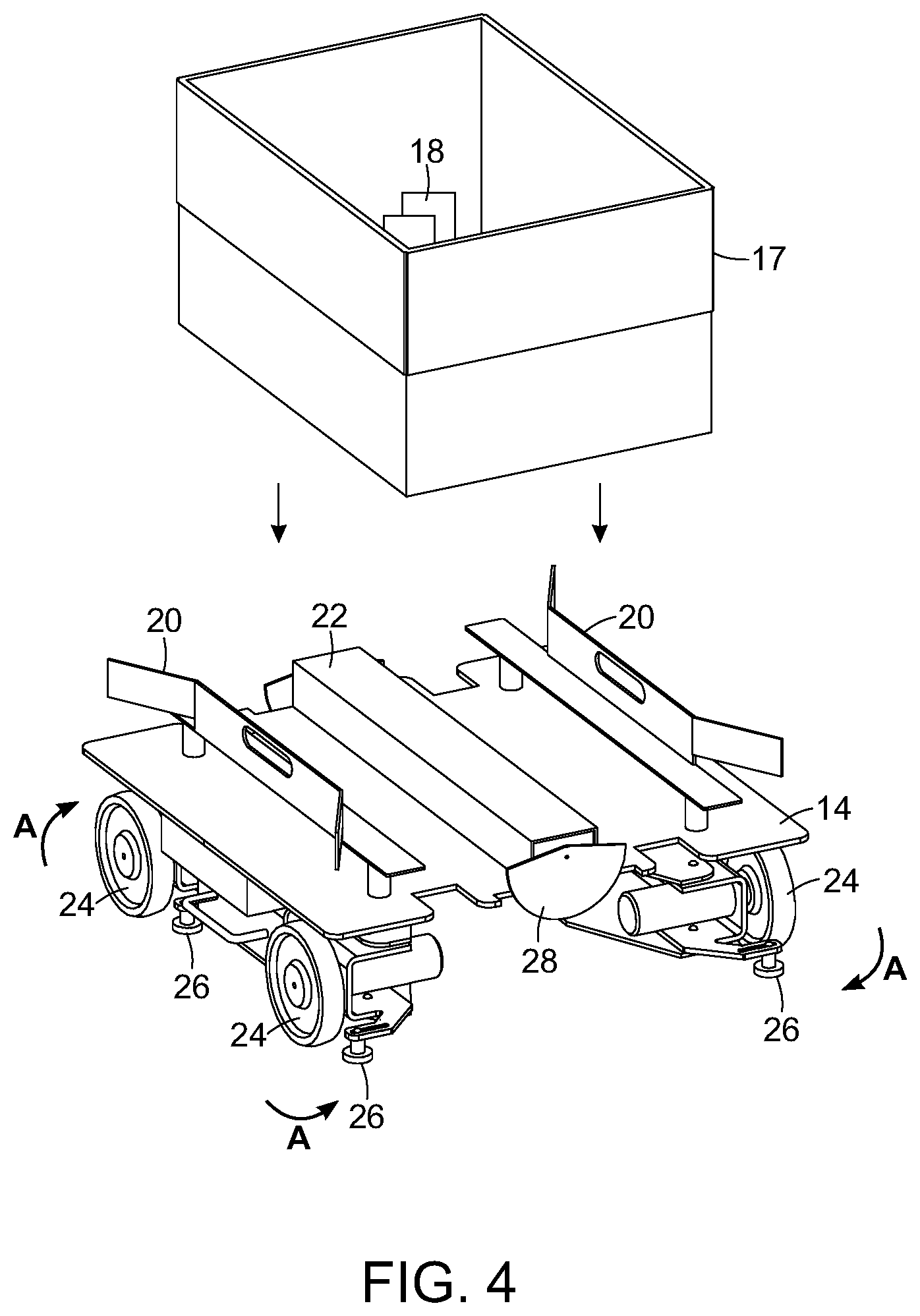 Patent US11814246 Figure 3 – Bin infeed and removal systems and methods for processing objects including mobile matrix carrier systems