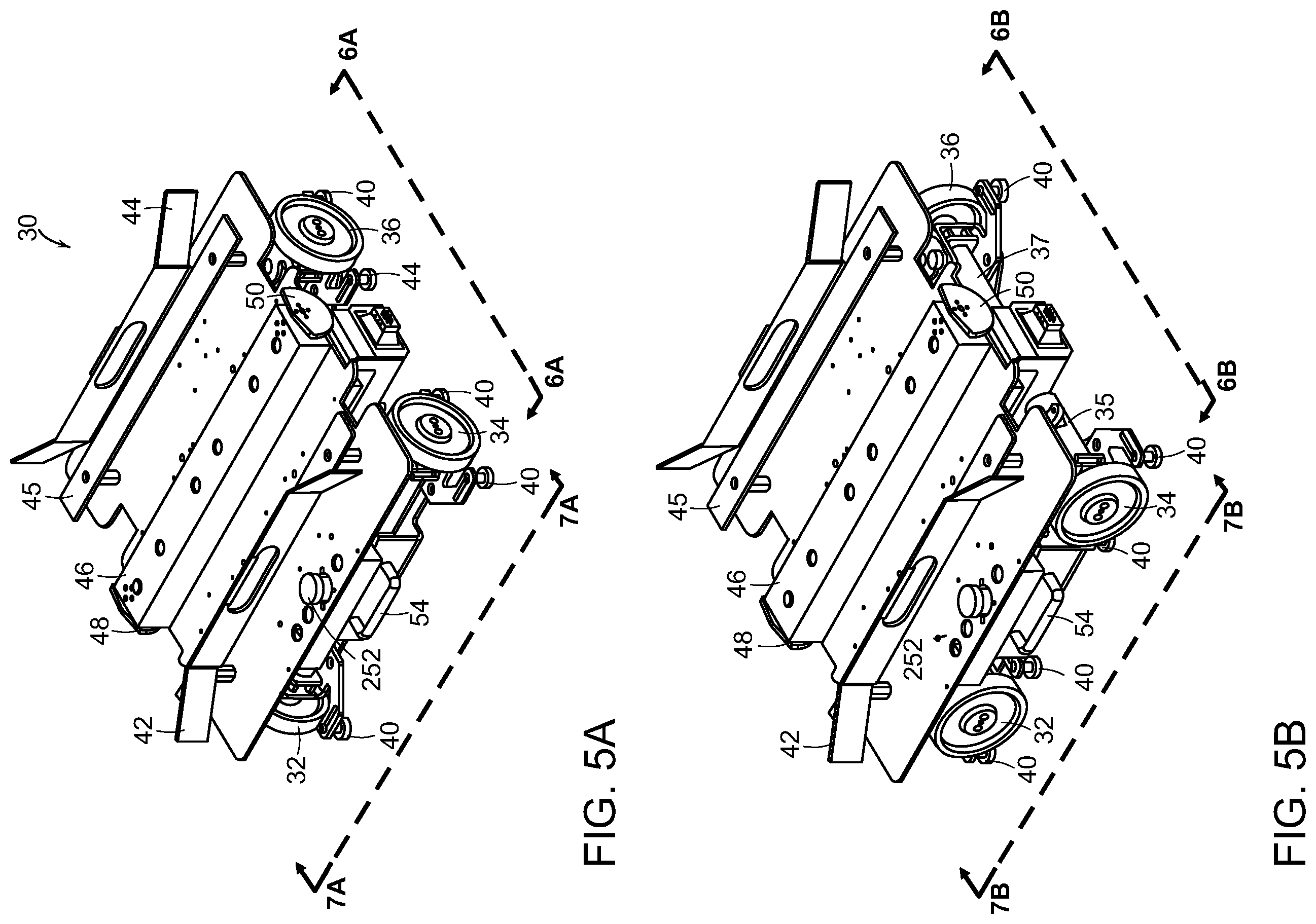 Patent US11814246 Figure 4 – Bin infeed and removal systems and methods for processing objects including mobile matrix carrier systems