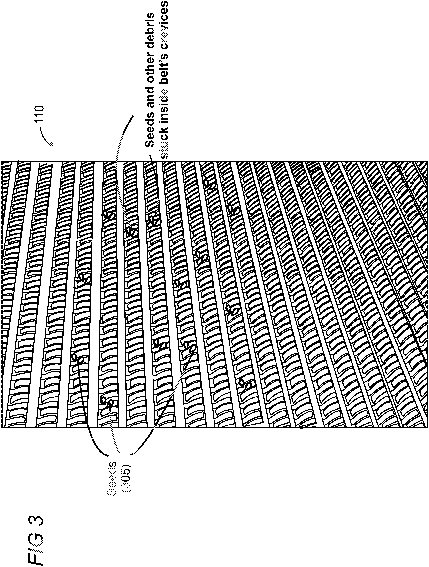 Patent US11814250 Figure 3 – Air-powered conveyor belt cleaner for small debris and particles