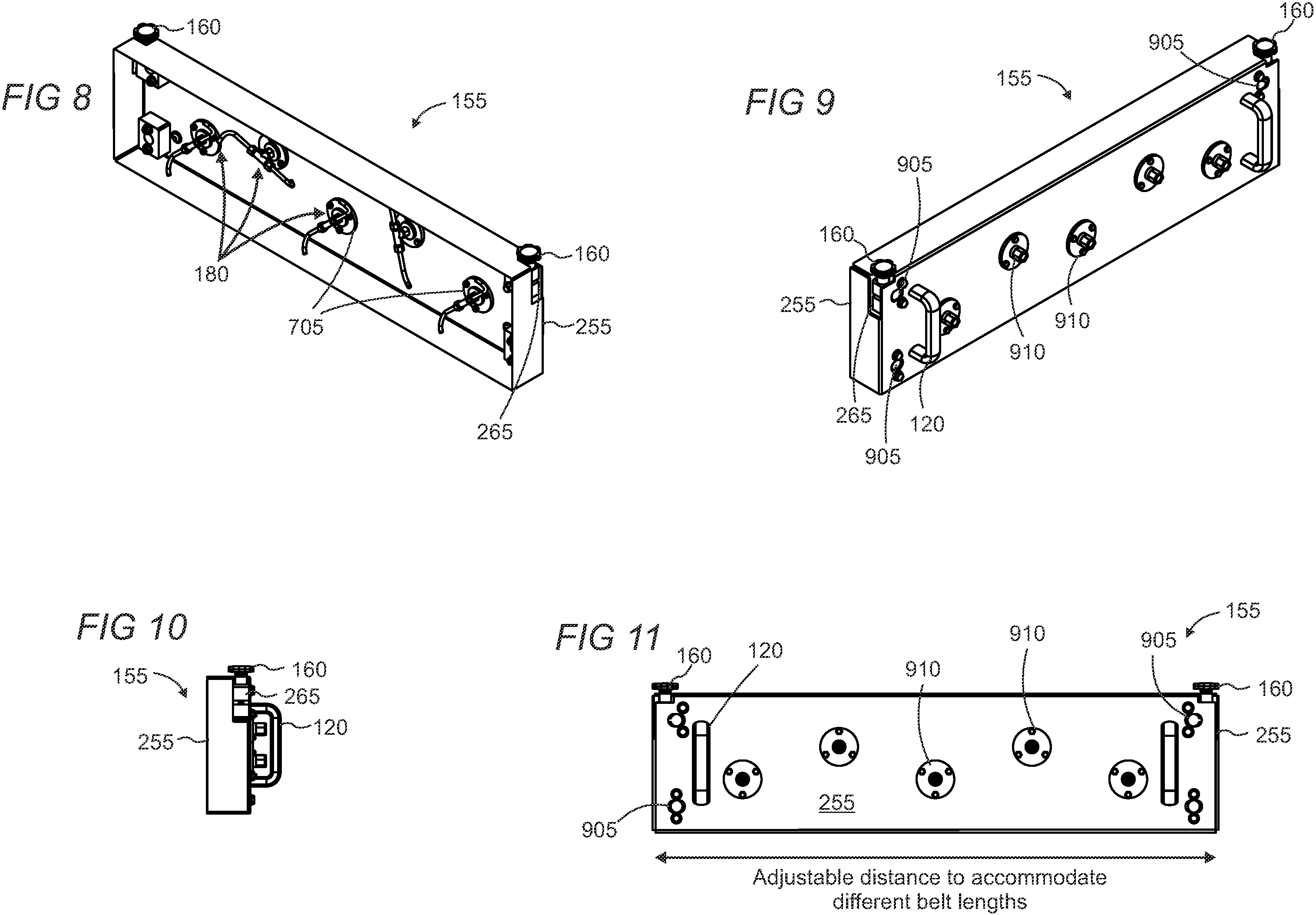 Patent US11814250 Figure 8 – Air-powered conveyor belt cleaner for small debris and particles