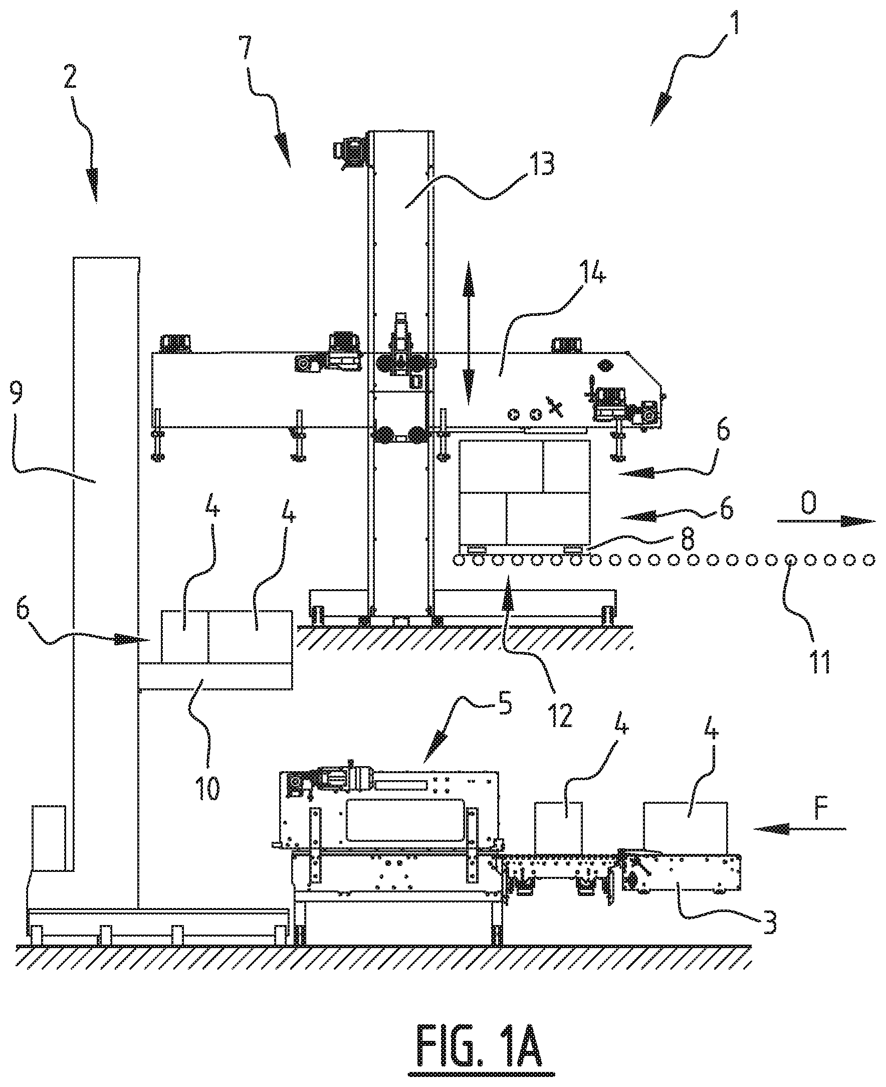 Patent US11814252 Figure 1 – Palletizing system and method of palletizing