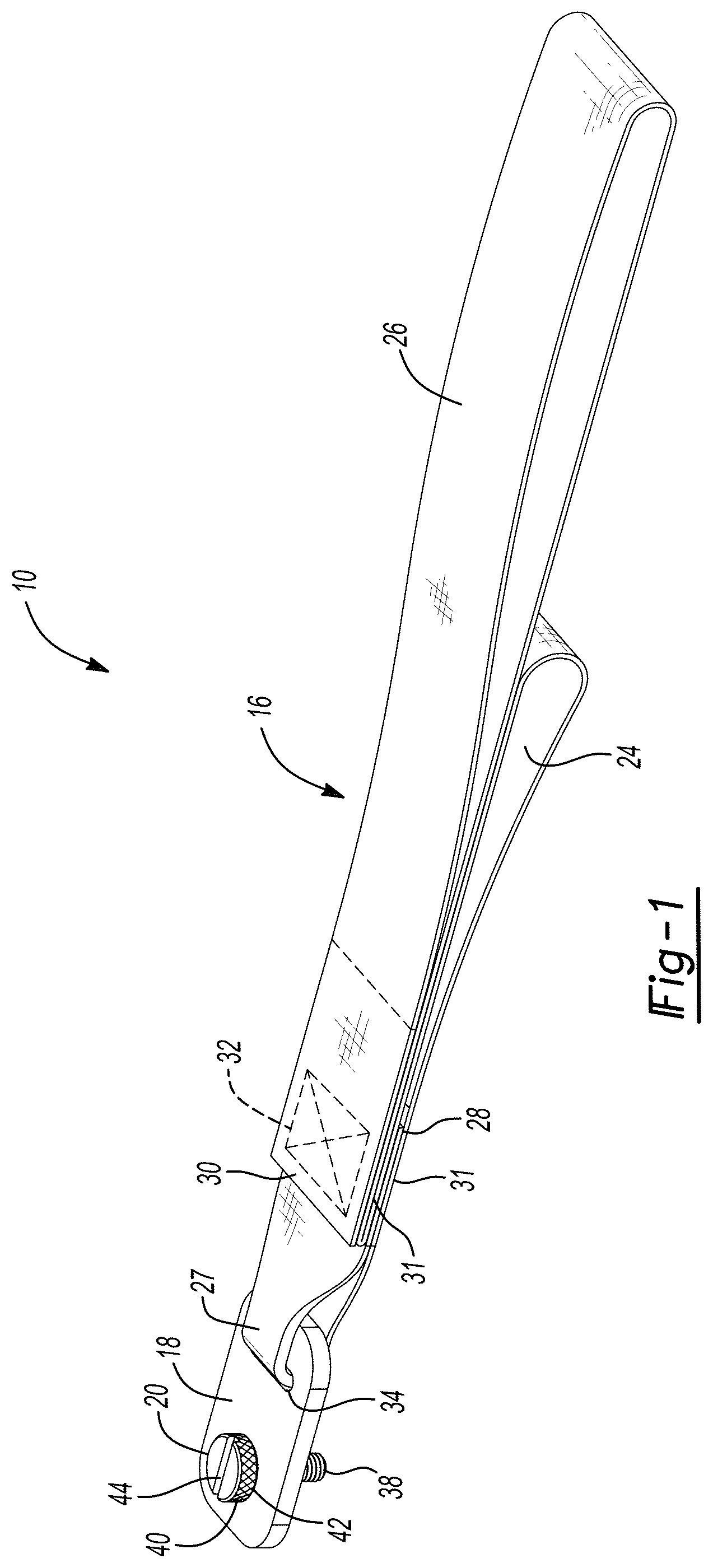 Patent US11814253 Figure 1 – Furniture handling strap
