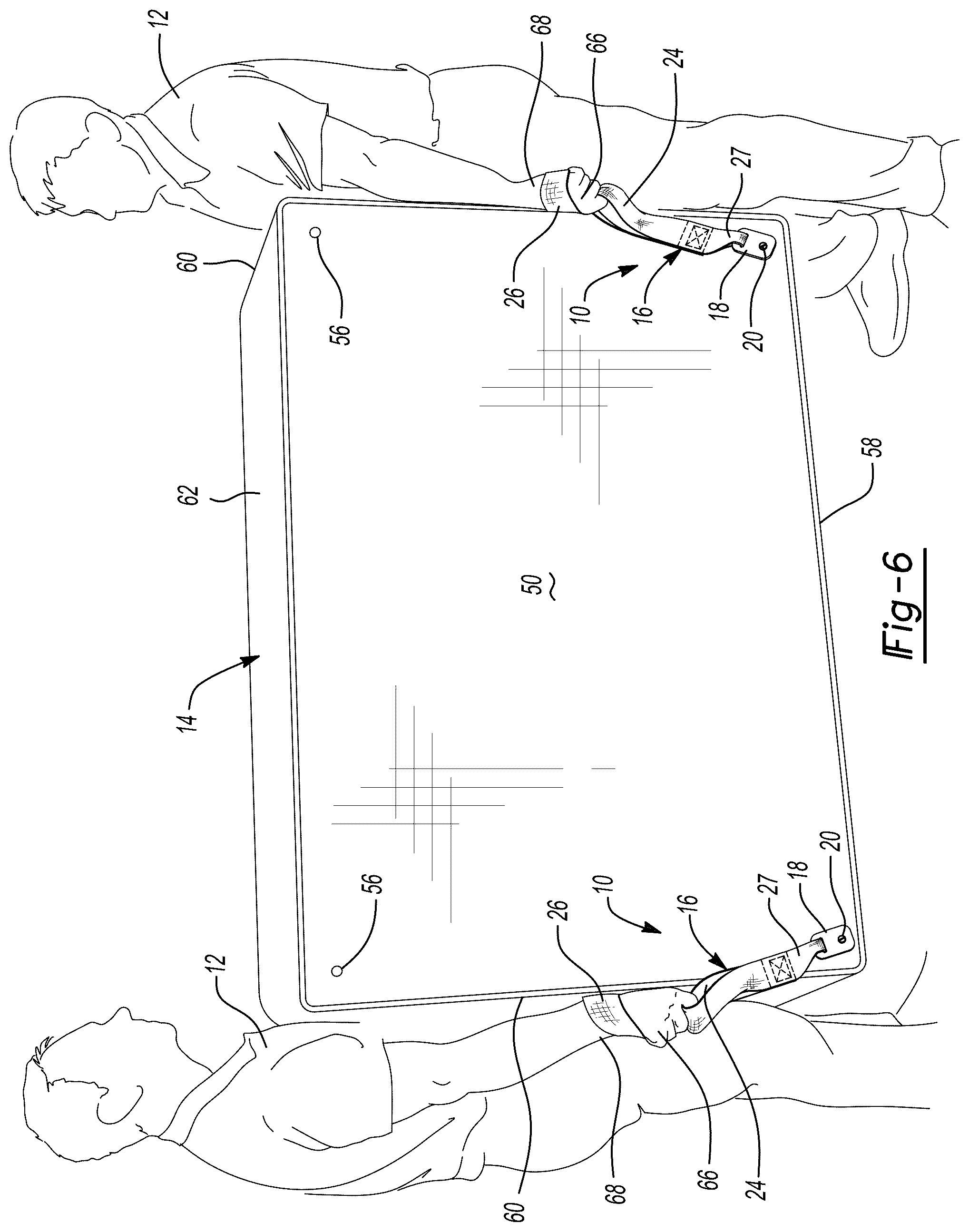 Patent US11814253 Figure 4 – Furniture handling strap