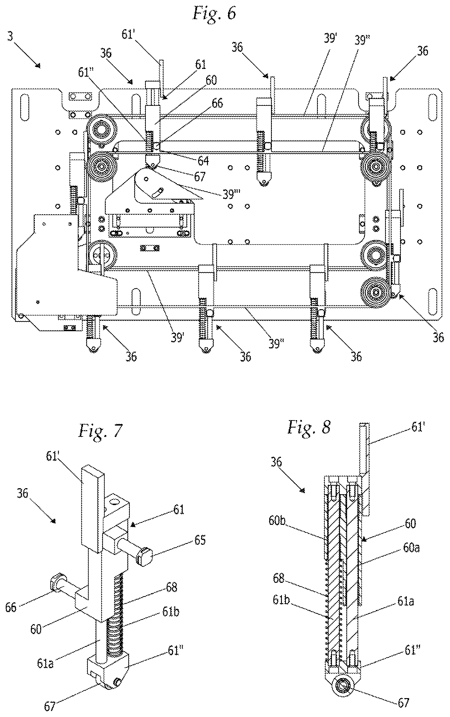 Patent US11814256 Figure 4 – Forming assembly of multilayer packets of wet wipes