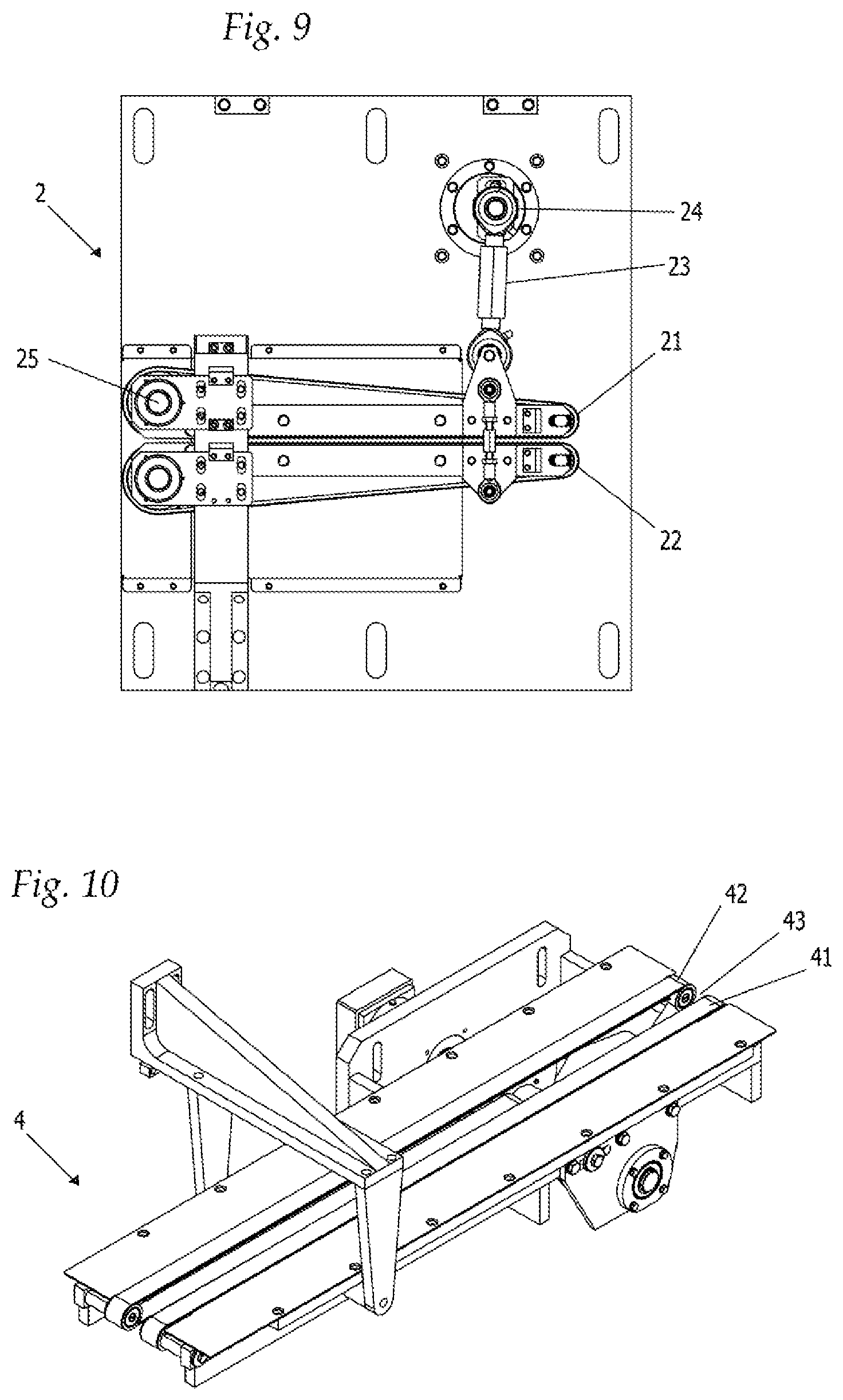 Patent US11814256 Figure 5 – Forming assembly of multilayer packets of wet wipes